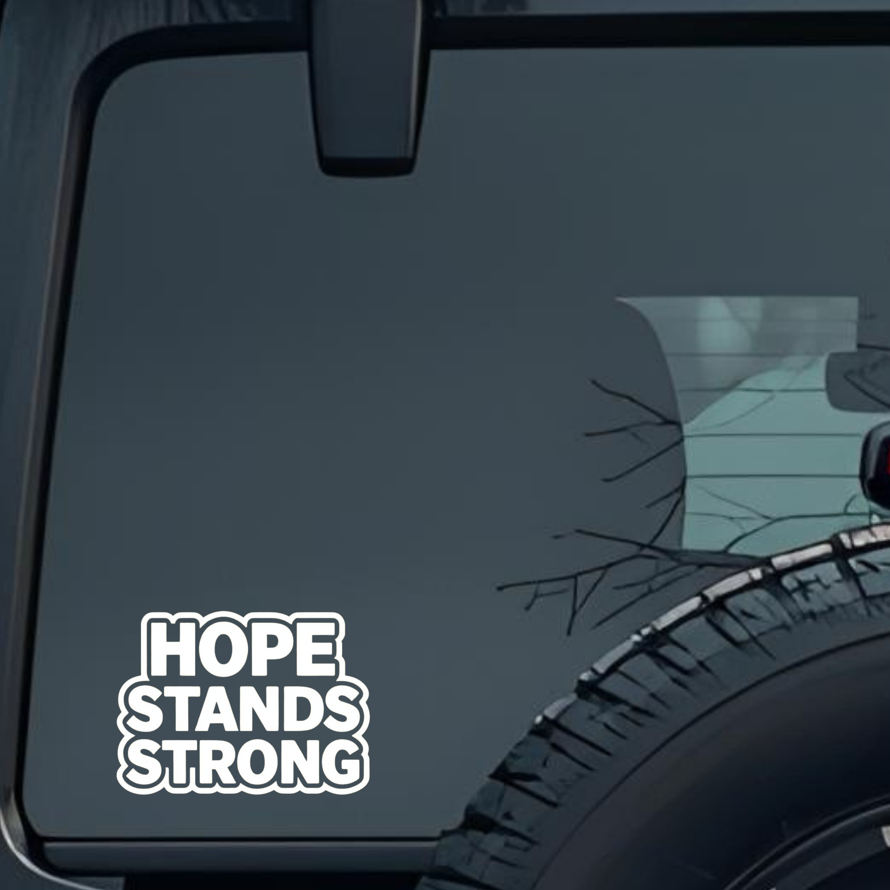 Hope Stands Strong Large 6 inch Premium Decal Sticker For Car Bumper Window Rear Windshield Stickers