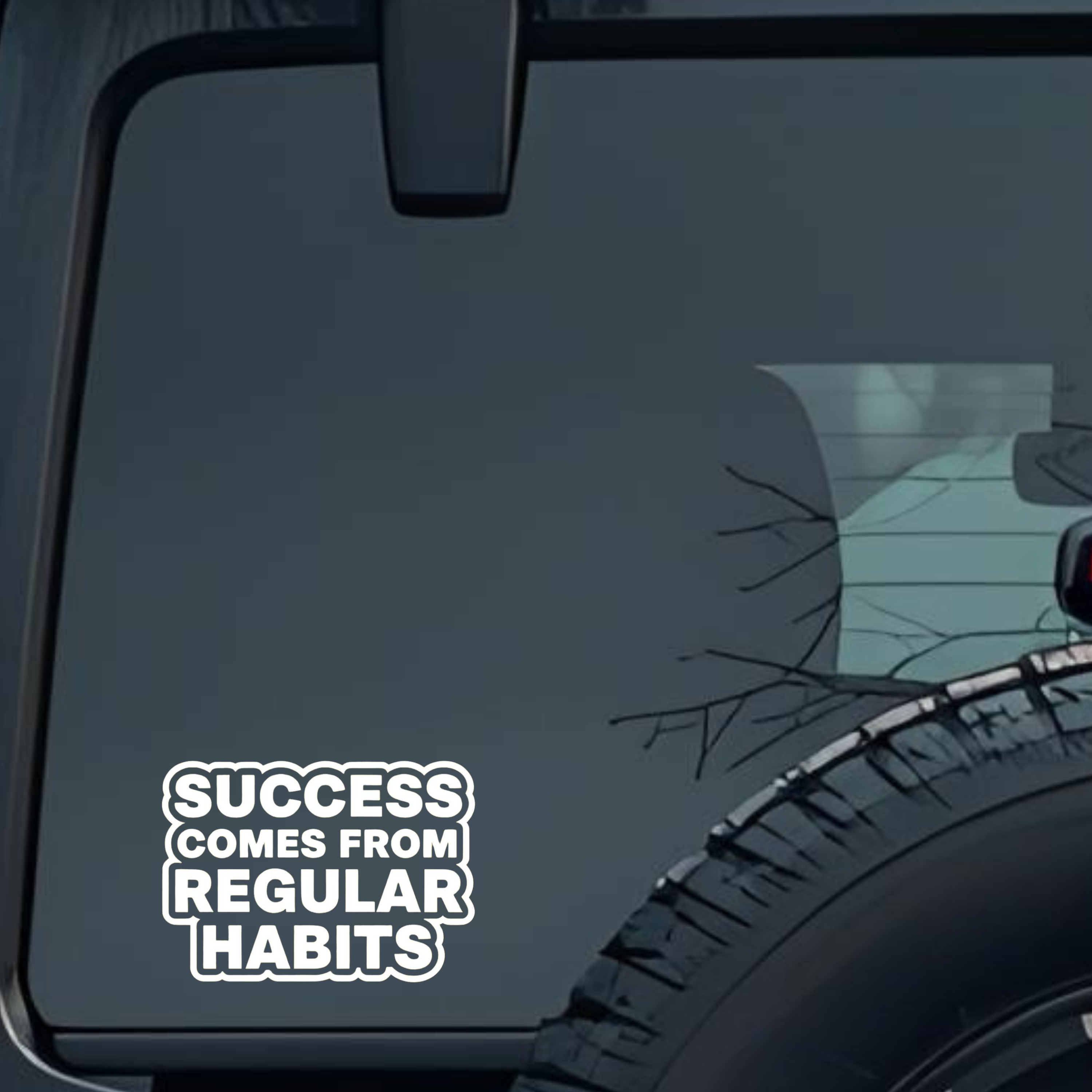 Success Comes from Regular Habits Large 6 inch Premium Decal Sticker For Car Bumper Window Rear Wind