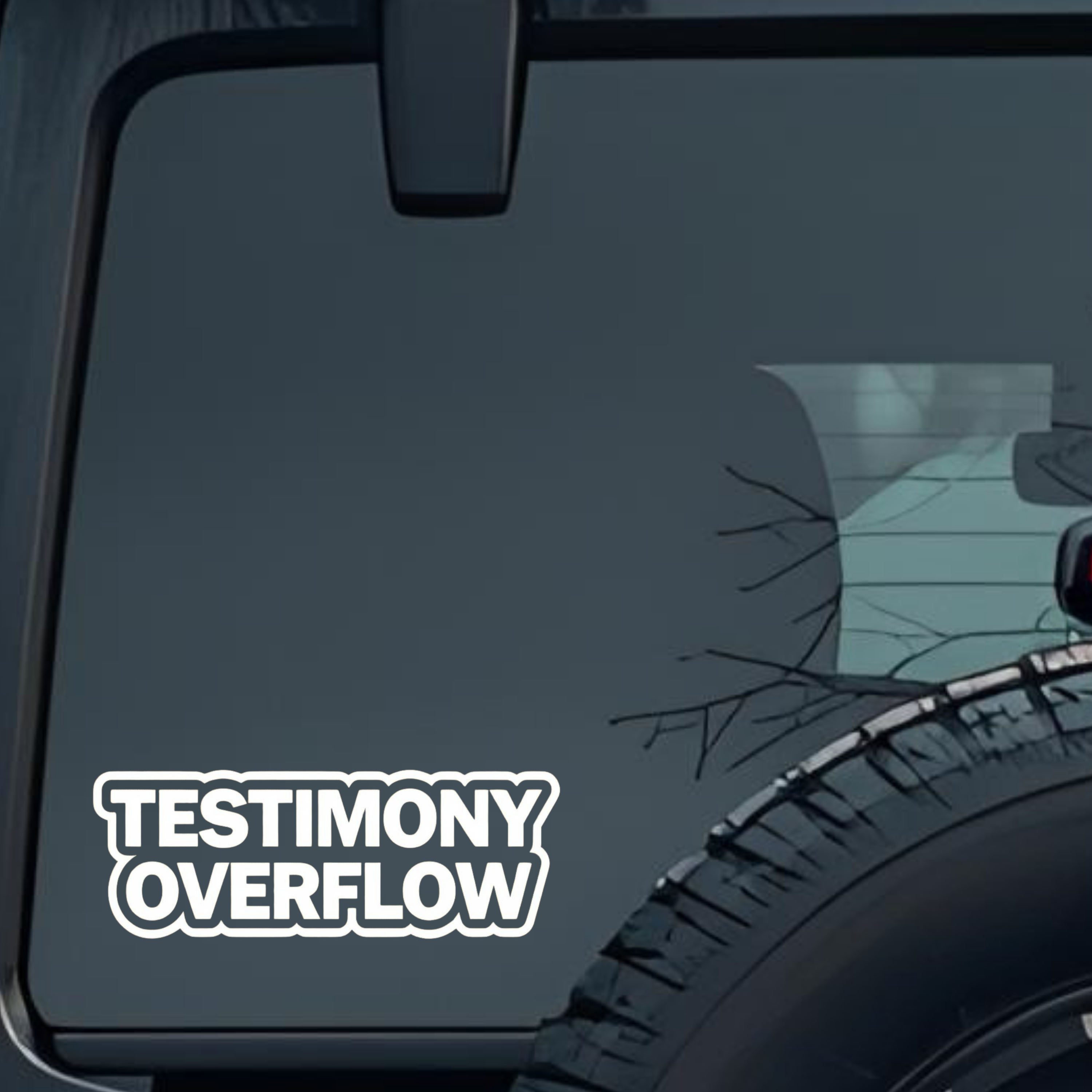 Testimony Overflow Large 6 inch Premium Decal Sticker For Car Bumper Window Rear Windshield Stickers