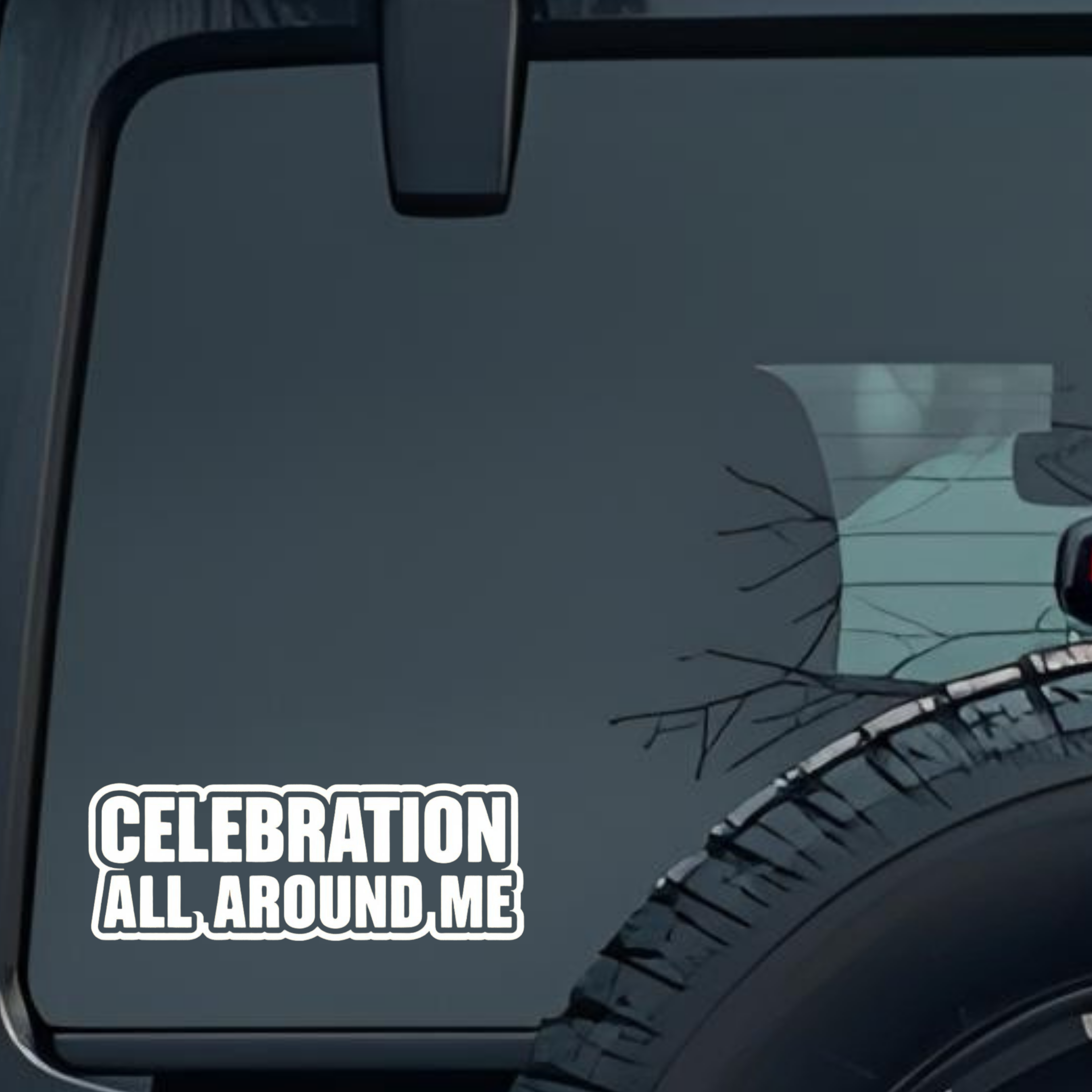 Celebration All Around Me Large 6 inch Premium Decal Sticker For Car Bumper Window Rear Windshield S