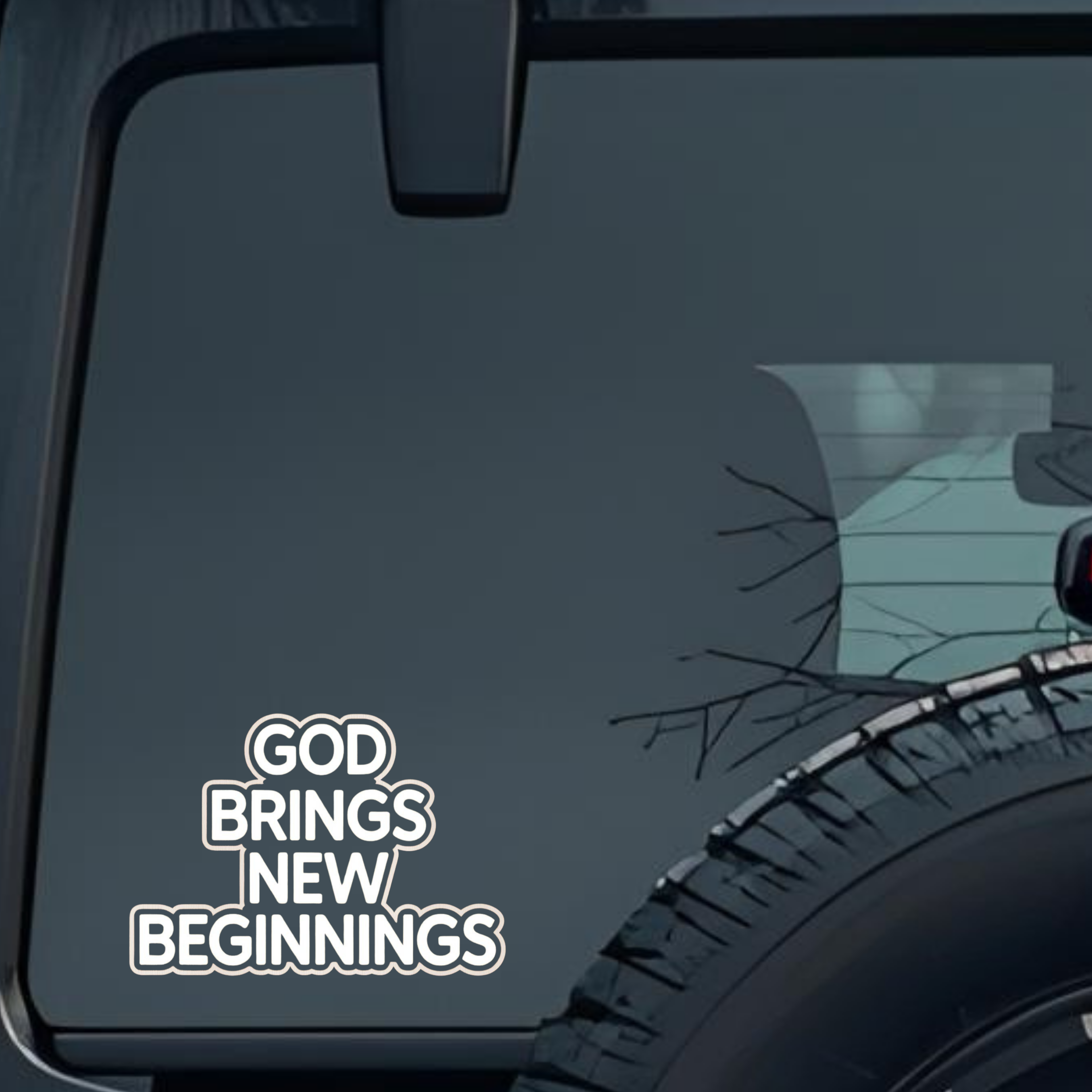 God Brings New Beginnings Large 6 inch Premium Decal Sticker For Car Bumper Window Rear Windshield S