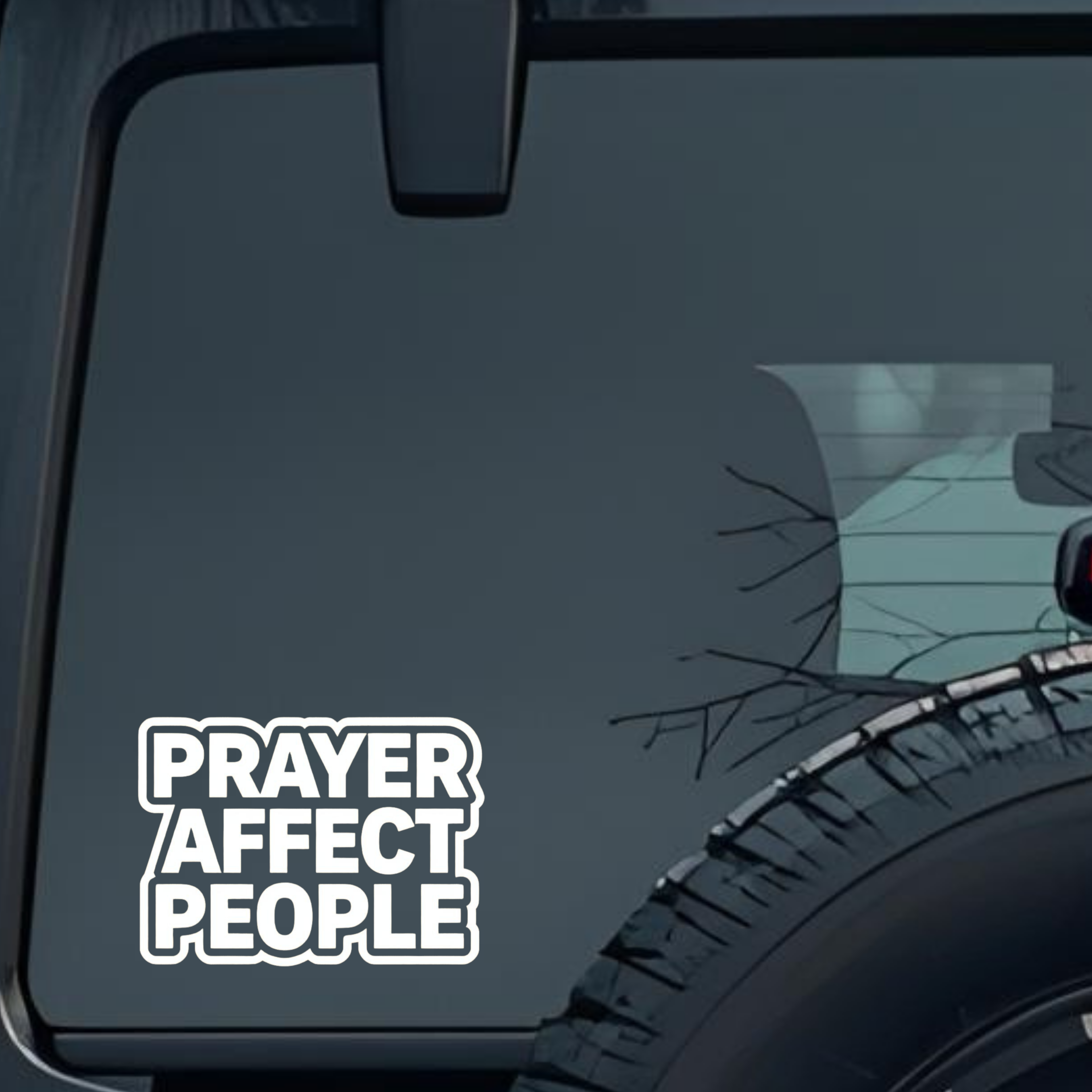 Prayer Affect People Large 6 inch Premium Decal Sticker For Car Bumper Window Rear Windshield Sticke