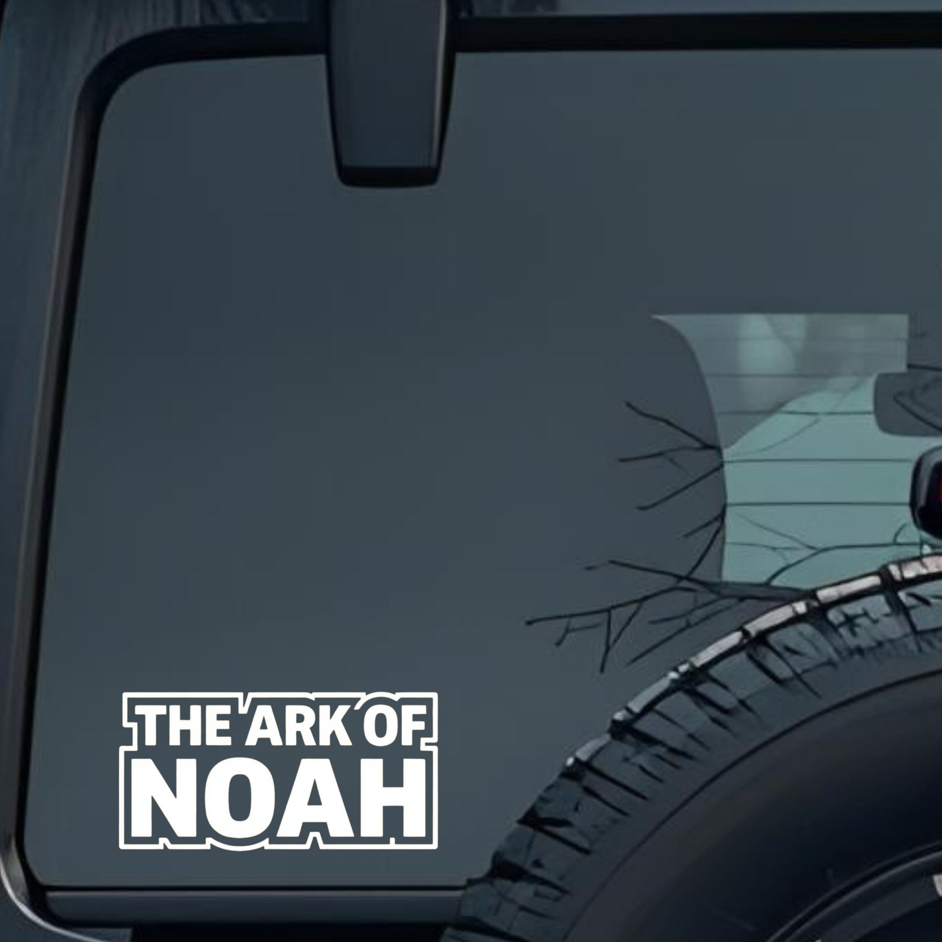 the Ark of Noah Large 6 inch Premium Decal Sticker For Car Bumper Window Rear Windshield Stickers, W