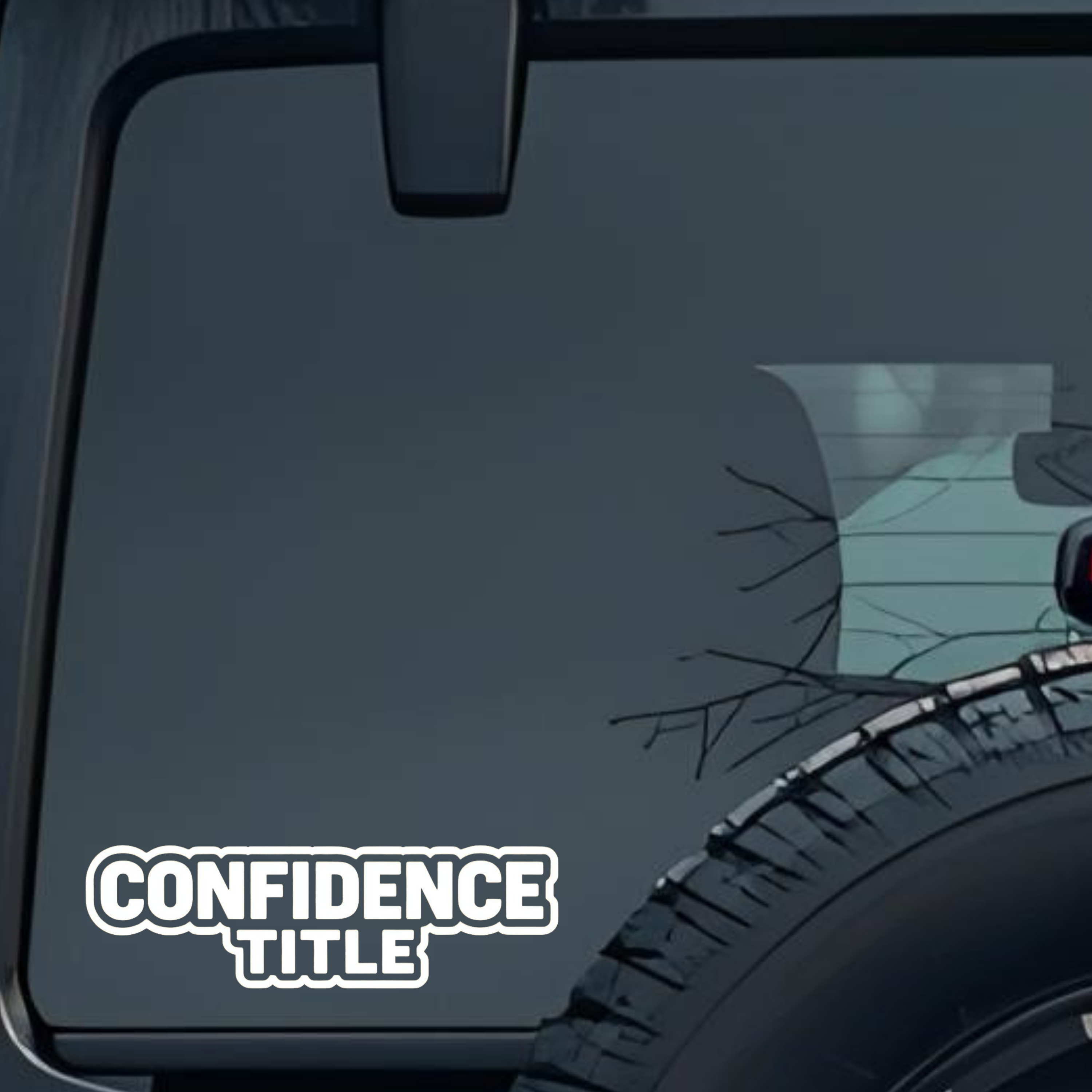 Confidence Title Large 6 inch Premium Decal Sticker For Car Bumper Window Rear Windshield Stickers,