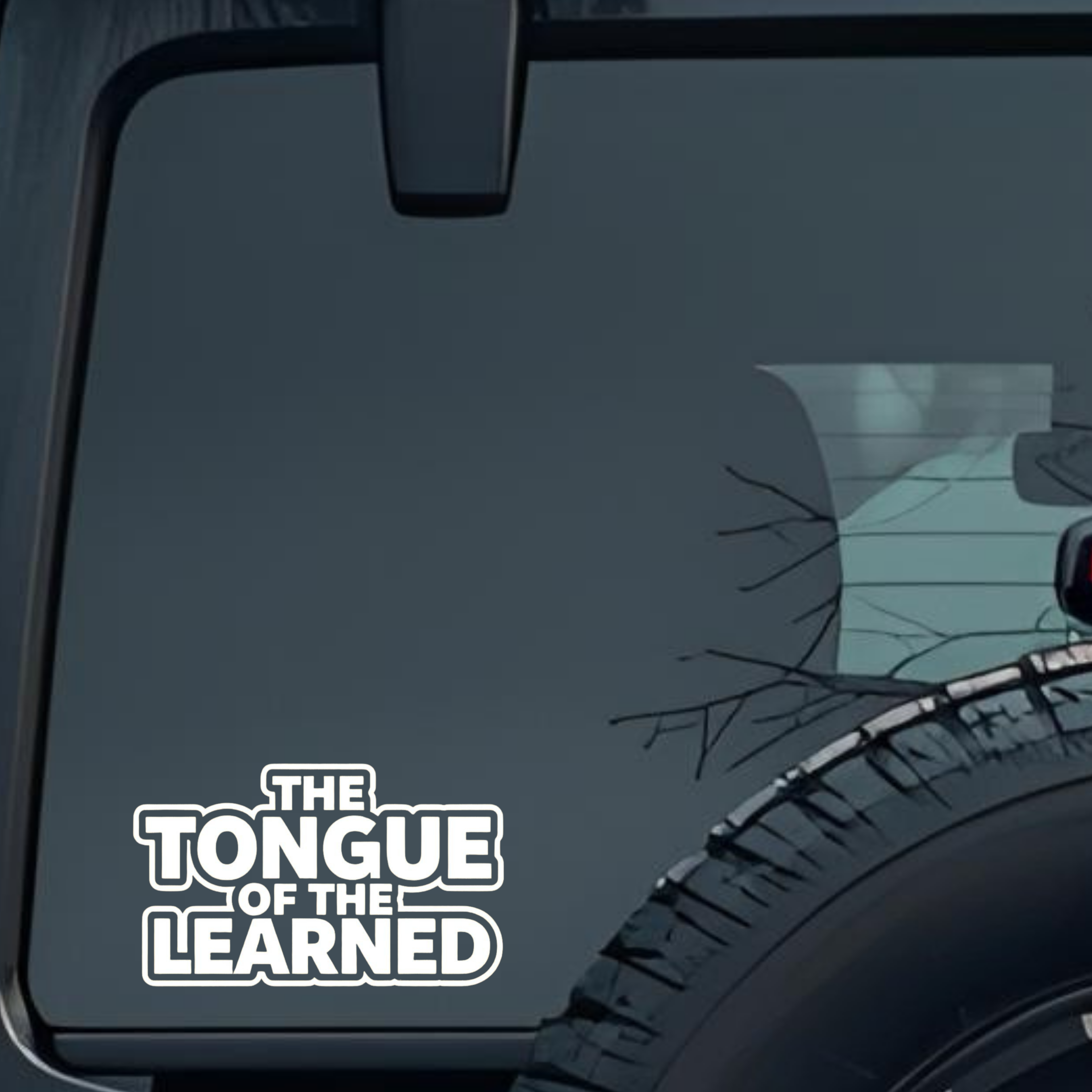 the Tongue of the Learned Large 6 inch Premium Decal Sticker For Car Bumper Window Rear Windshield S