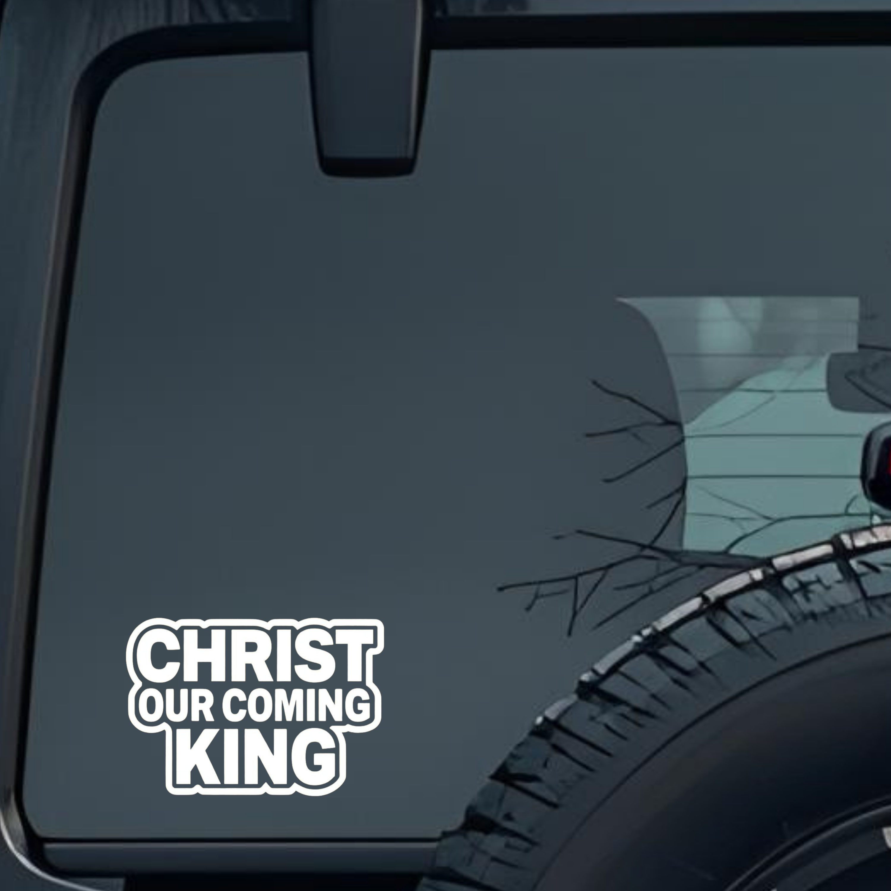Christ Our Coming King Large 6 inch Premium Decal Sticker For Car Bumper Window Rear Windshield Stic