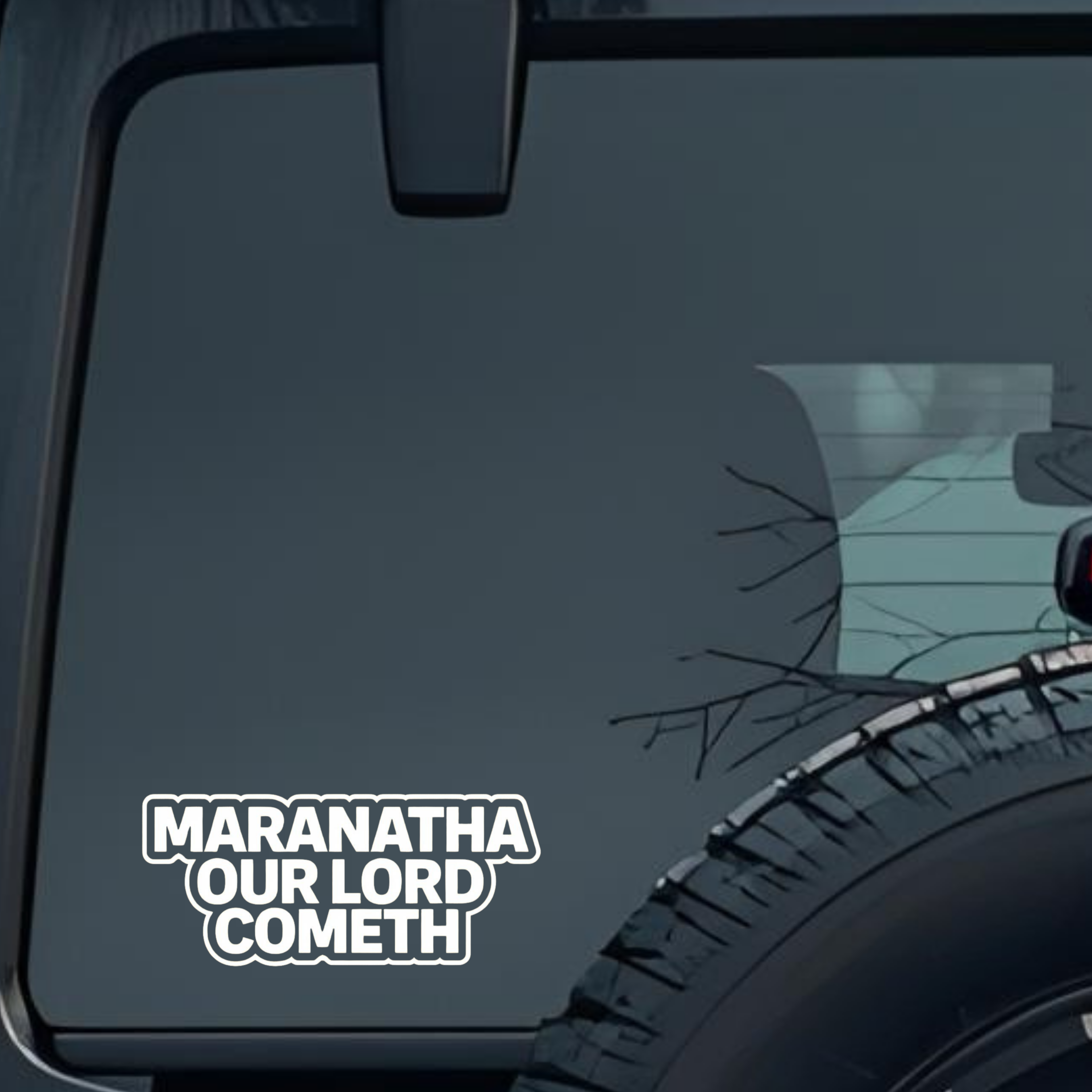Maranatha Our Lord Cometh Large 6 inch Premium Decal Sticker For Car Bumper Window Rear Windshield S