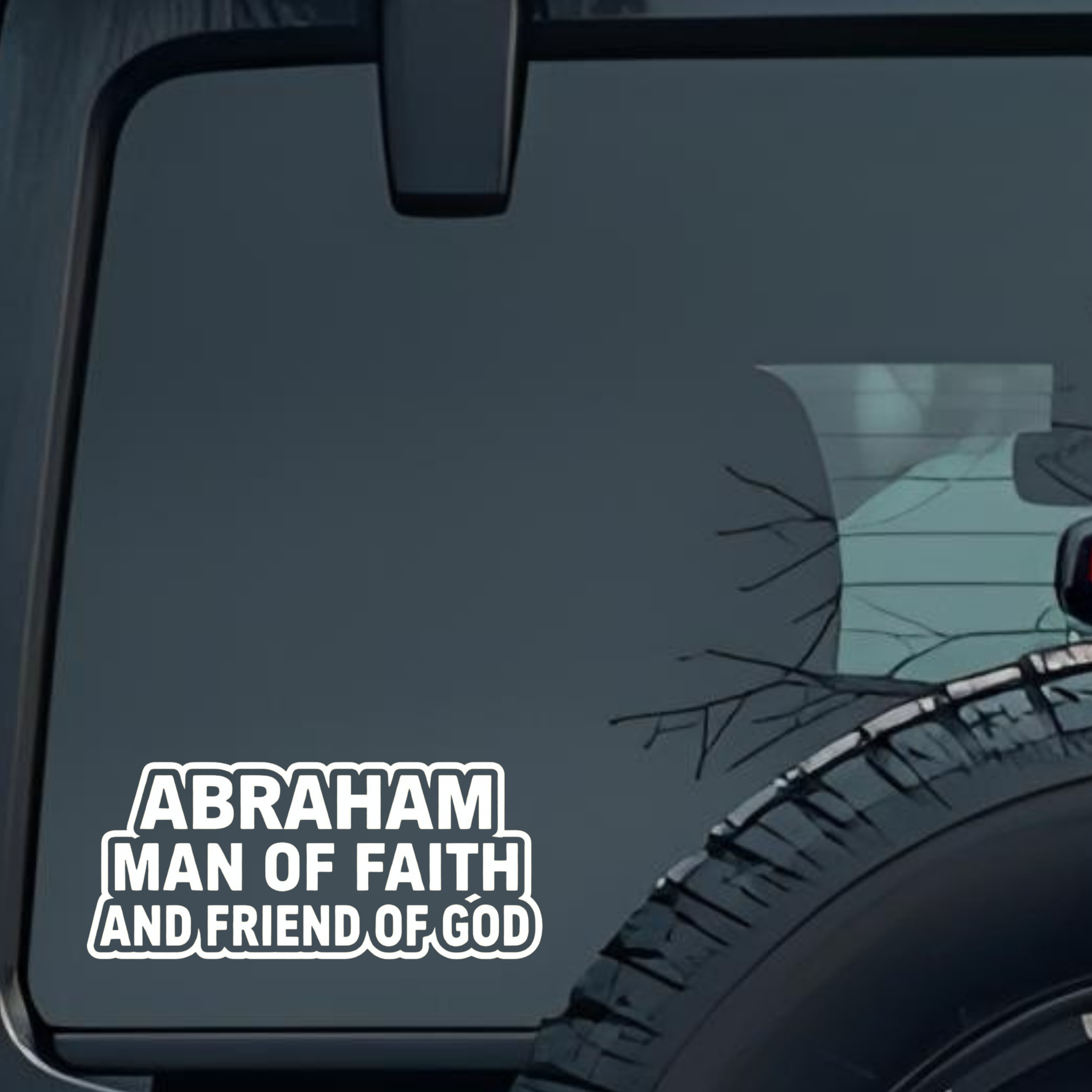 Abraham Man of Faith and Friend of God Large 6 inch Premium Decal Sticker For Car Bumper Window Rear