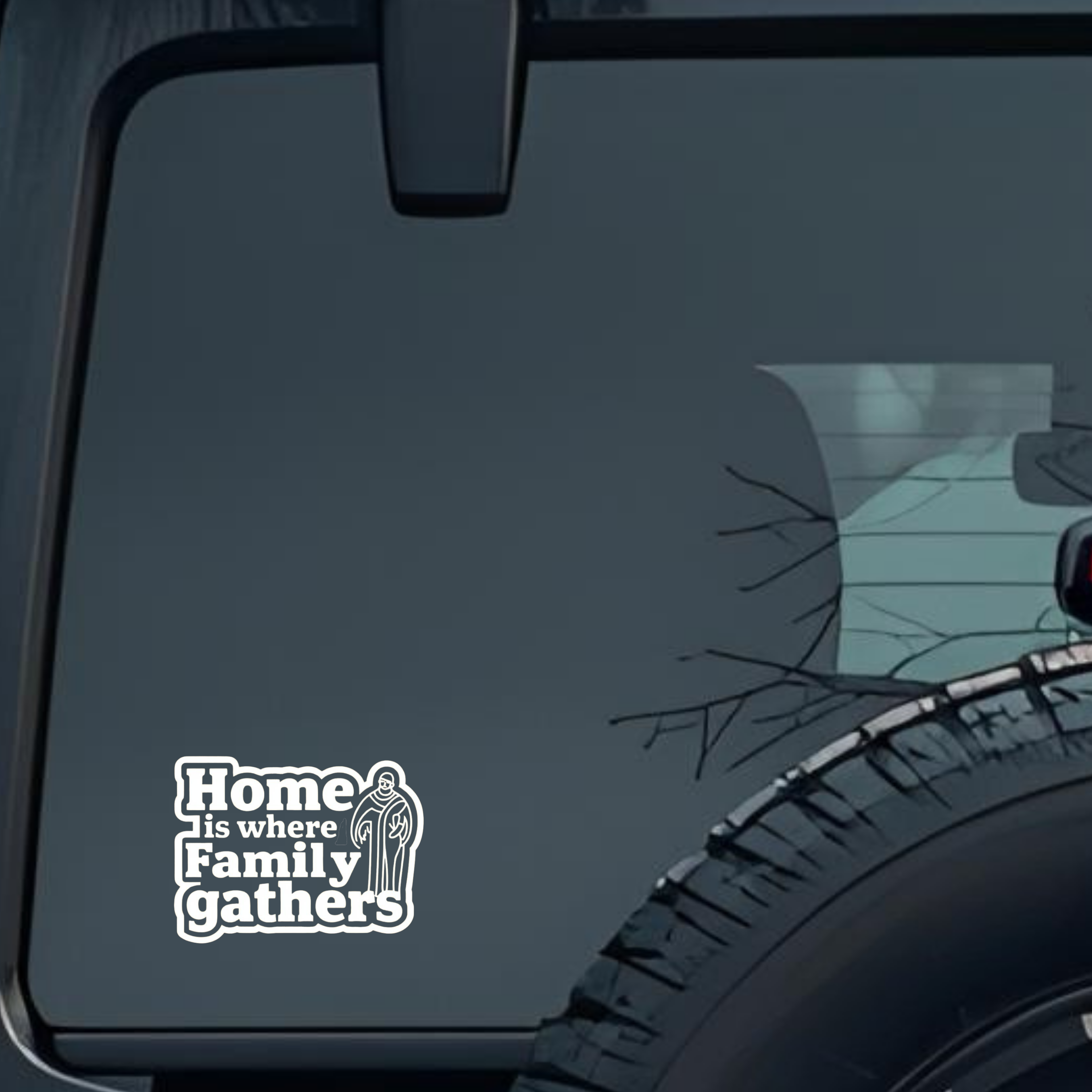 Home Is Where Family Gathers Large 6 inch Premium Decal Sticker For Car Bumper Window Rear Windshiel