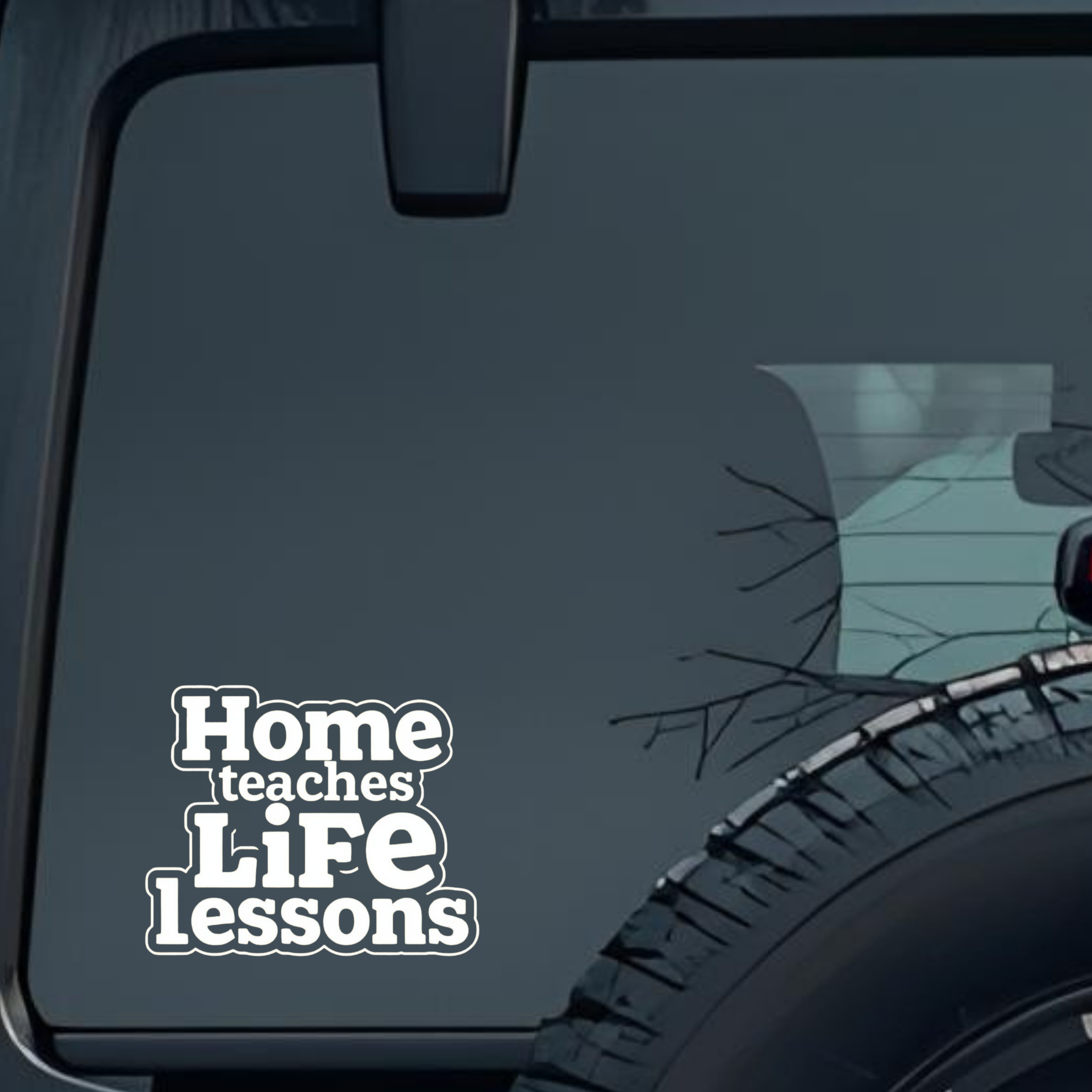 Home Teaches Life Lessons Large 6 inch Premium Decal Sticker For Car Bumper Window Rear Windshield S