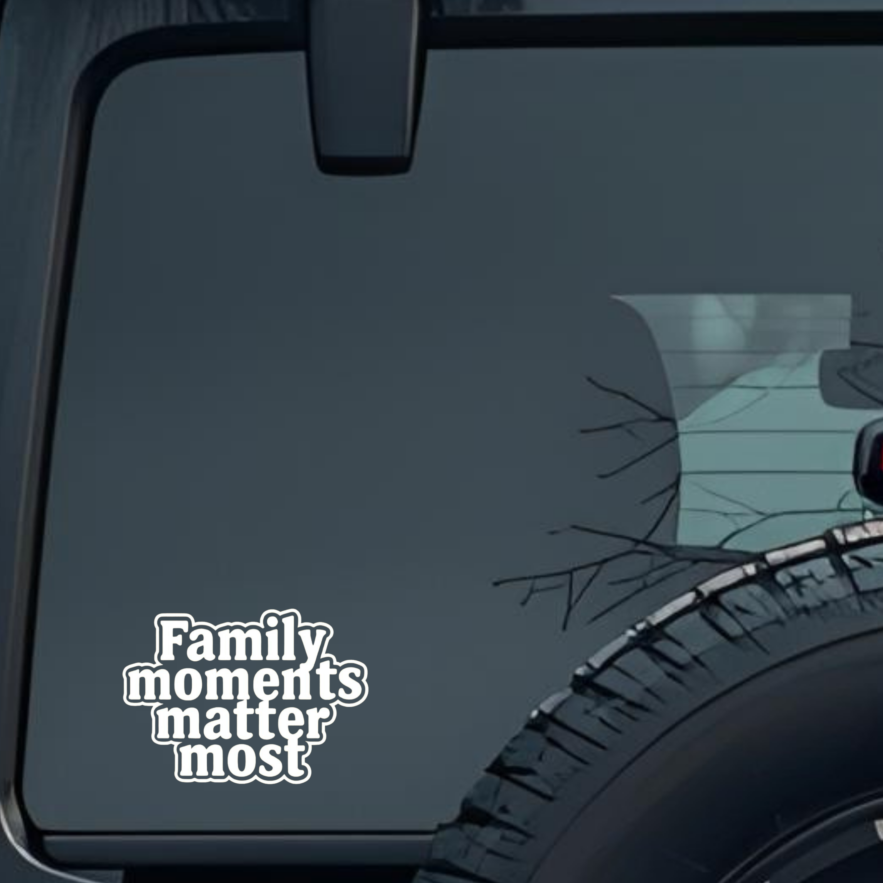Family Moments Matter Most Large 6 inch Premium Decal Sticker For Car Bumper Window Rear Windshield