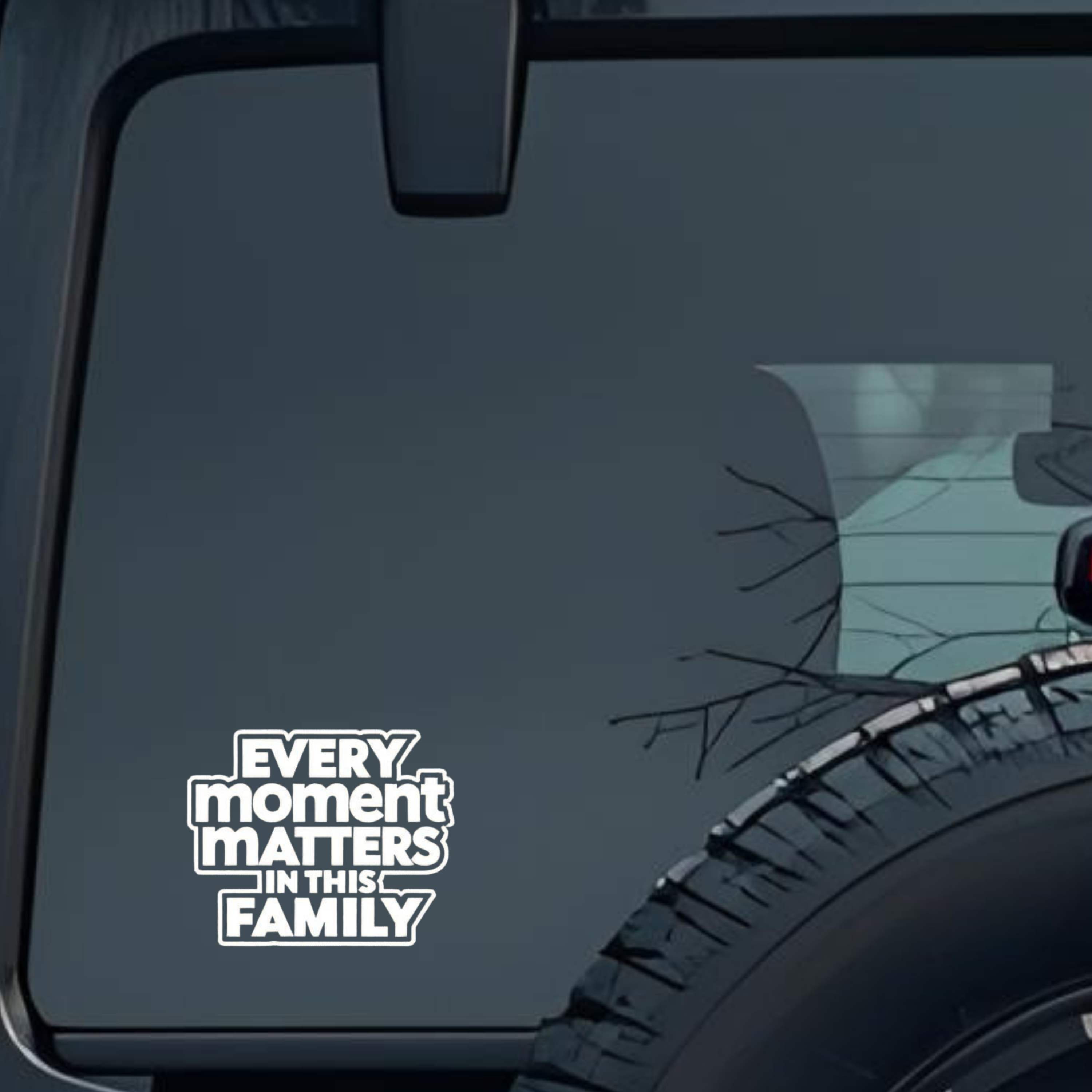 Every Moment Matters in This Family Large 6 inch Premium Decal Sticker For Car Bumper Window Rear Wi