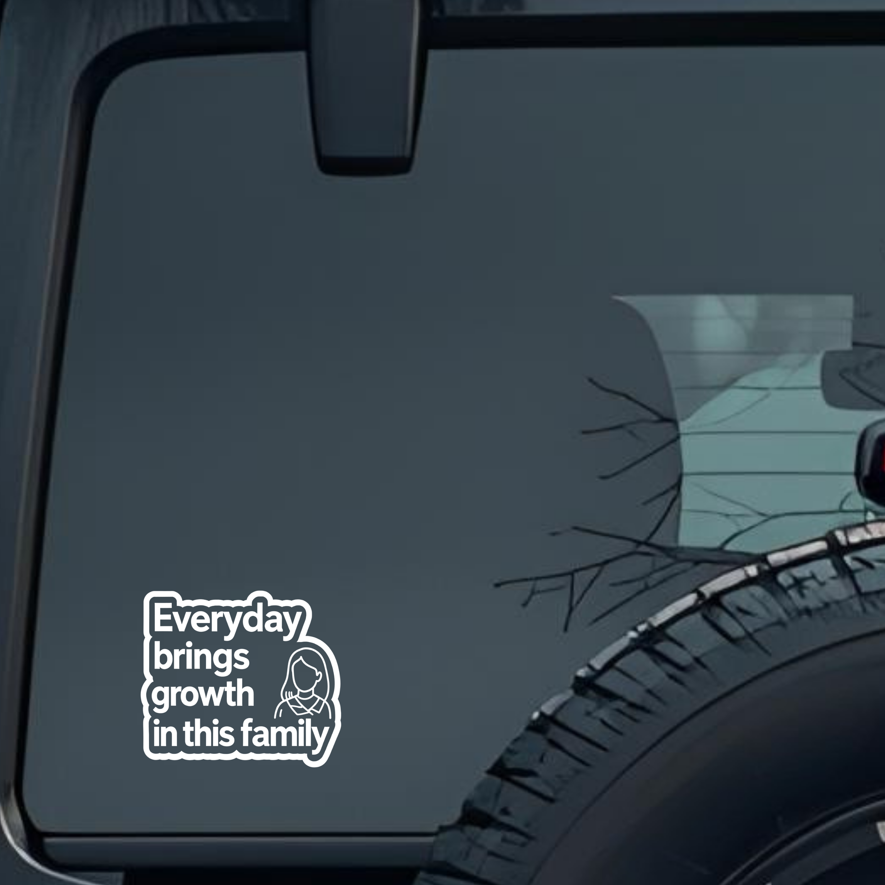 Everyday Brings Growth in This Family Large 6 inch Premium Decal Sticker For Car Bumper Window Rear