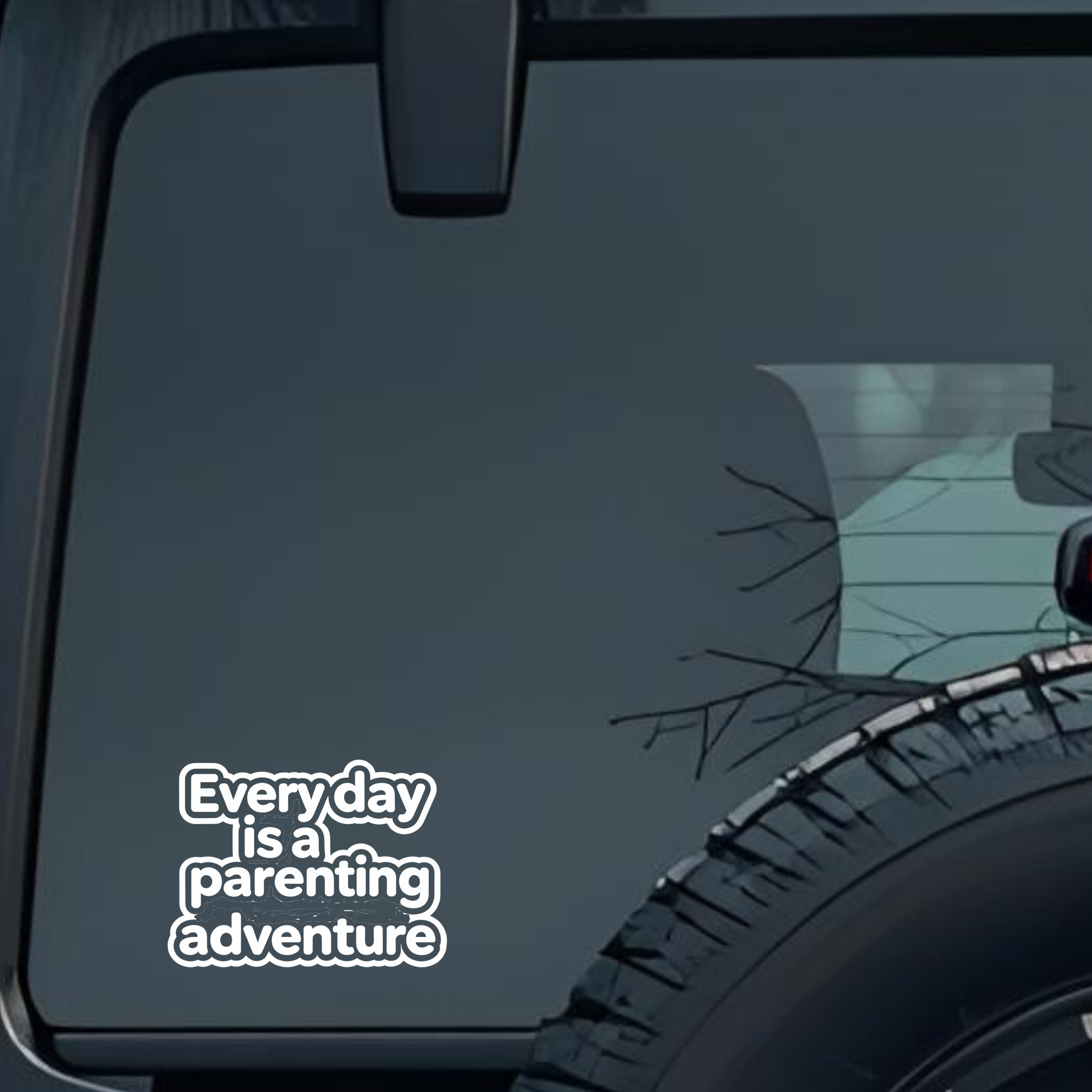Everyday Is a Parenting Adventure Large 6 inch Premium Decal Sticker For Car Bumper Window Rear Wind