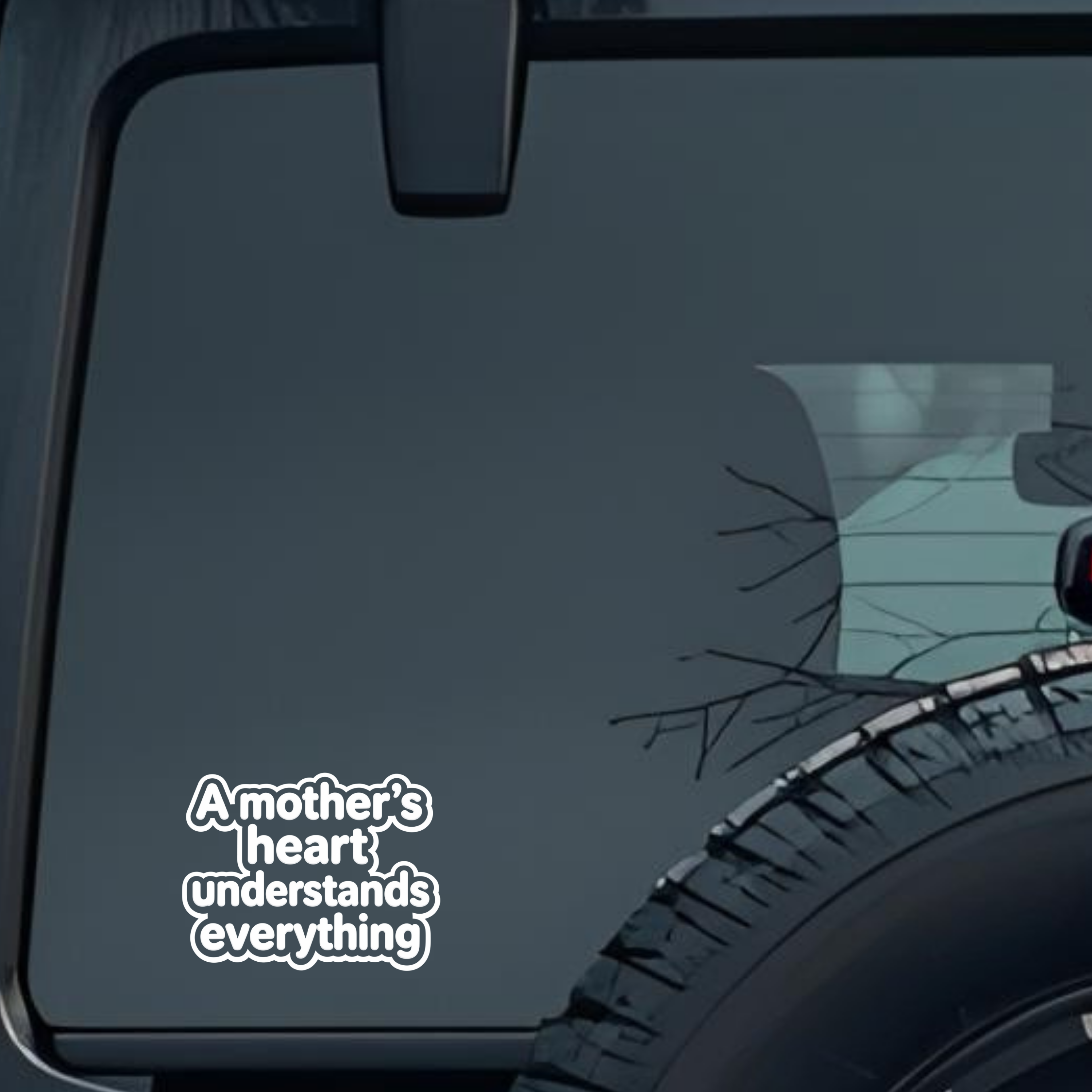 a Mother's Heart Understands Everything Large 6 inch Premium Decal Sticker For Car Bumper Window Rea