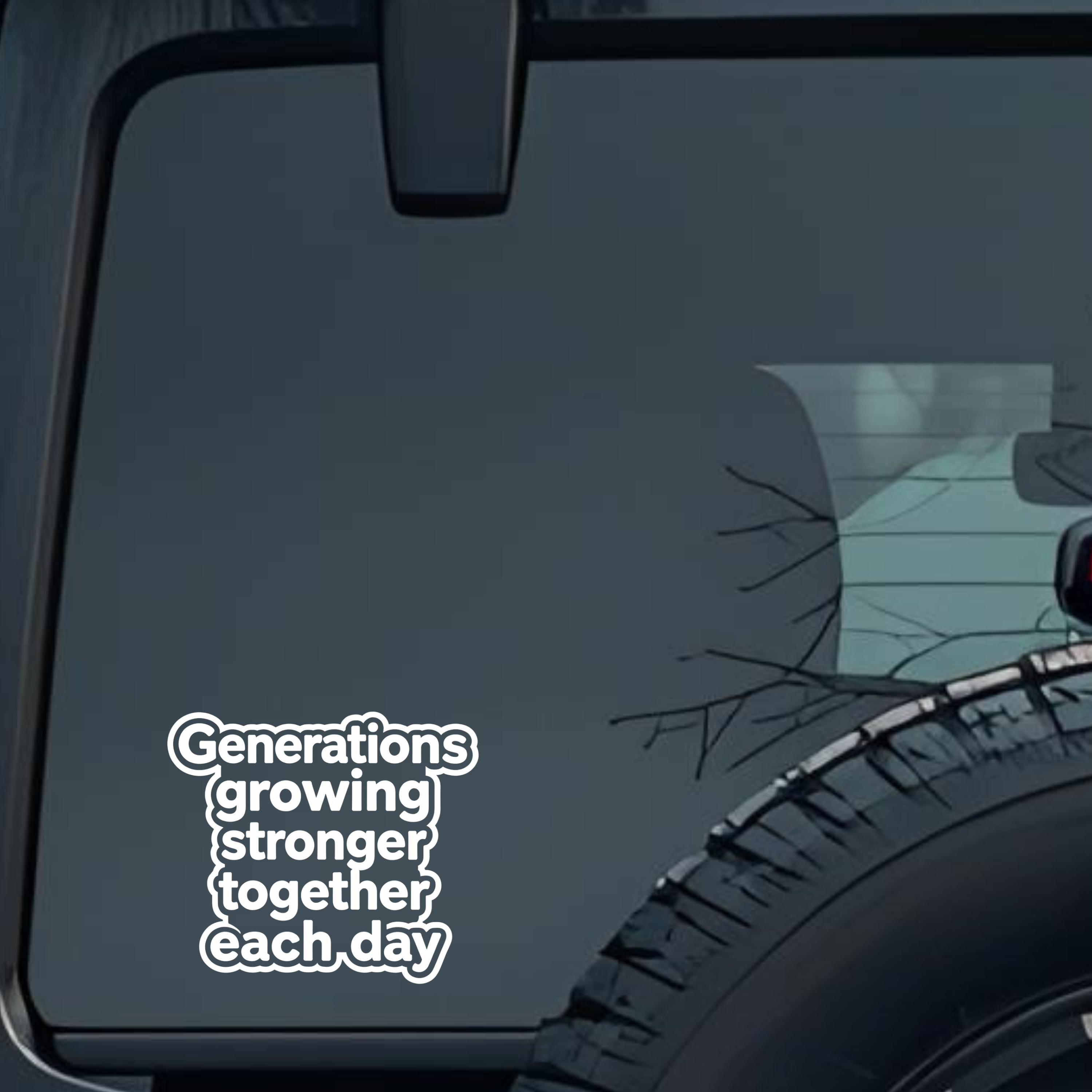 Generations Growing Stronger Together Each Day Large 6 inch Premium Decal Sticker For Car Bumper Win