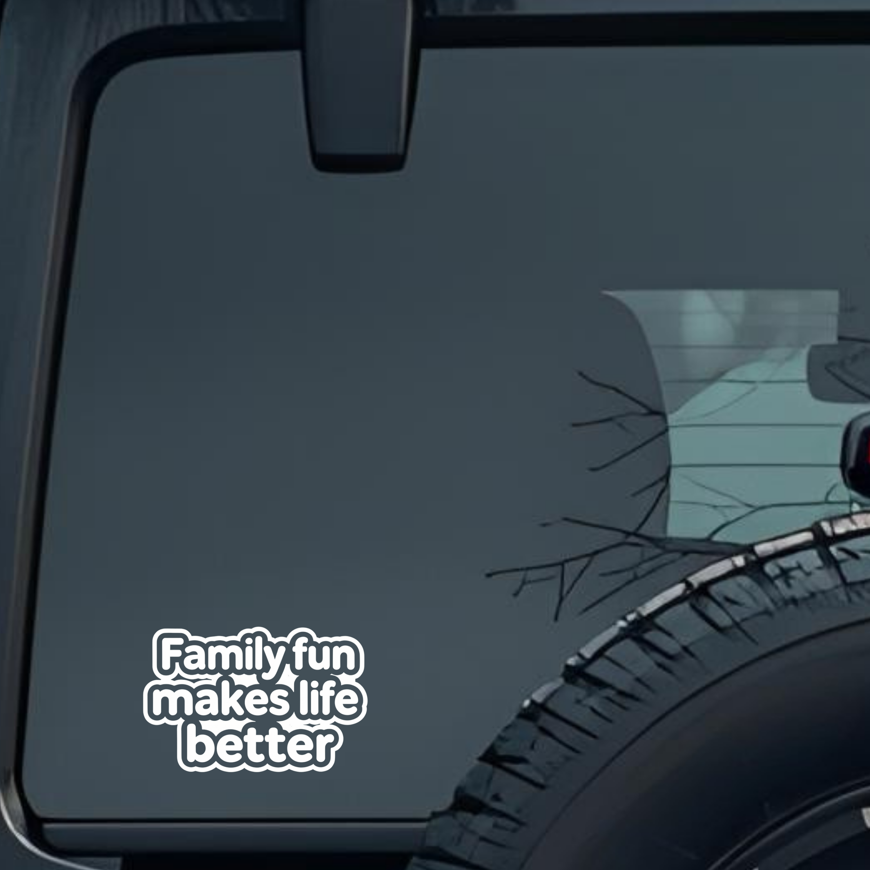 Family Fun Makes Life Better Large 6 inch Premium Decal Sticker For Car Bumper Window Rear Windshiel