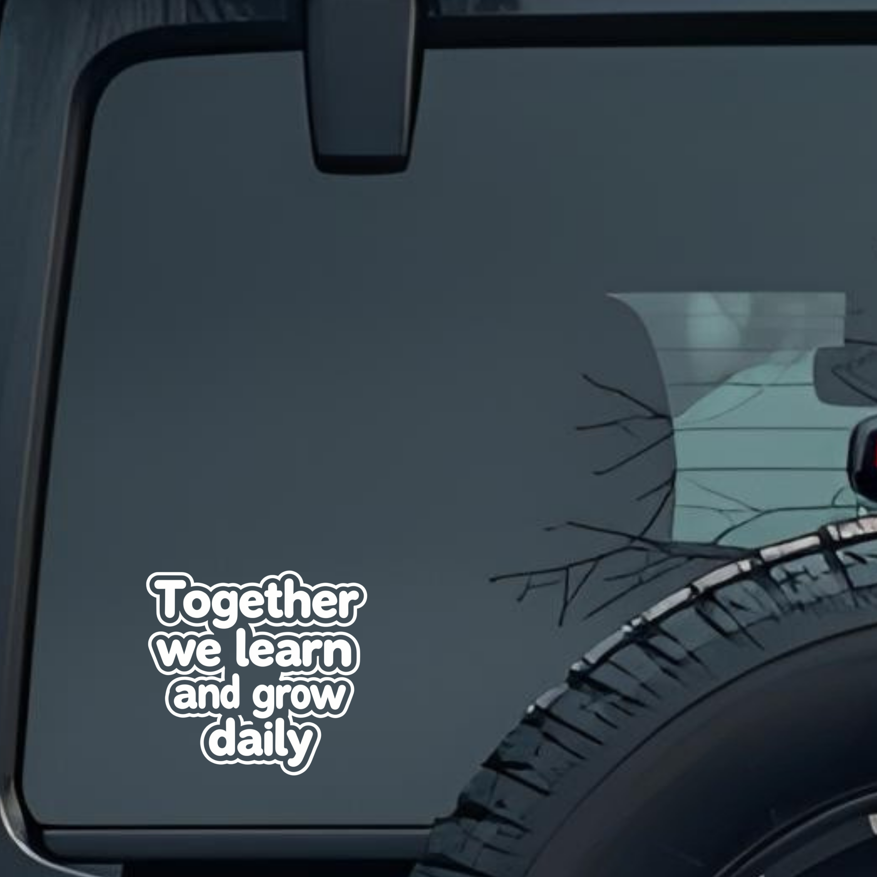 Together We Learn and Grow Daily Large 6 inch Premium Decal Sticker For Car Bumper Window Rear Winds