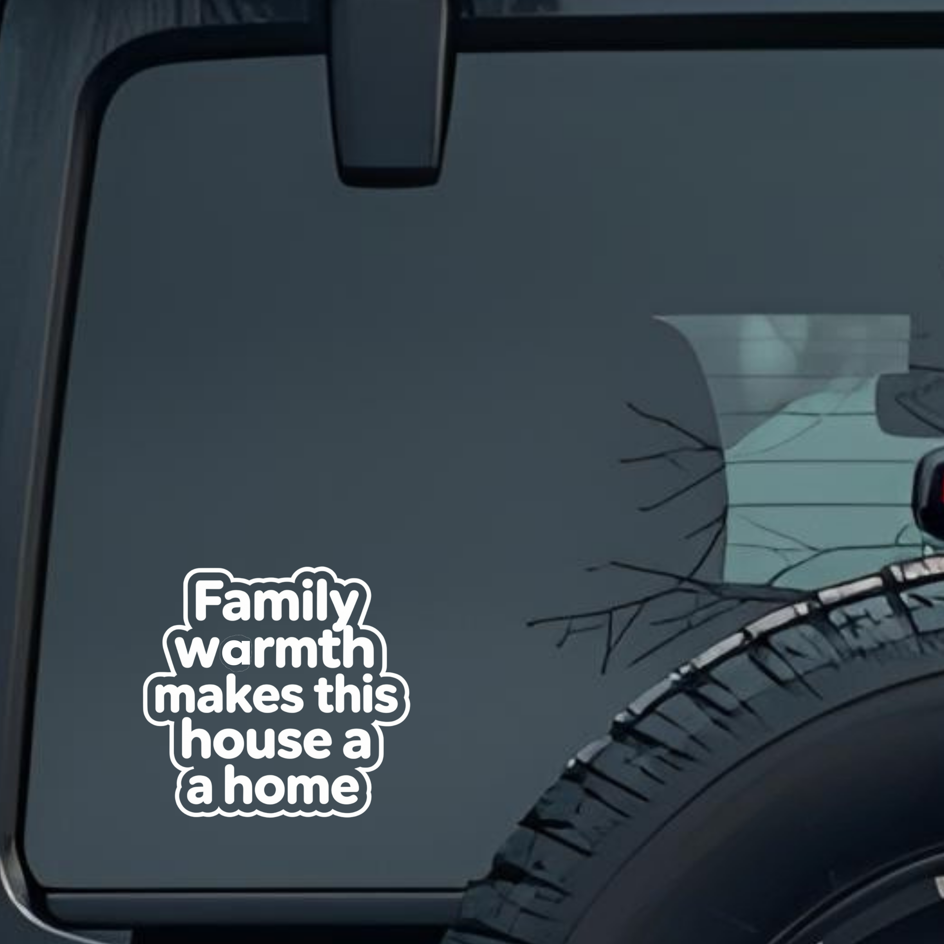 Family Warmth Makes This House a A Home Large 6 inch Premium Decal Sticker For Car Bumper Window Rea