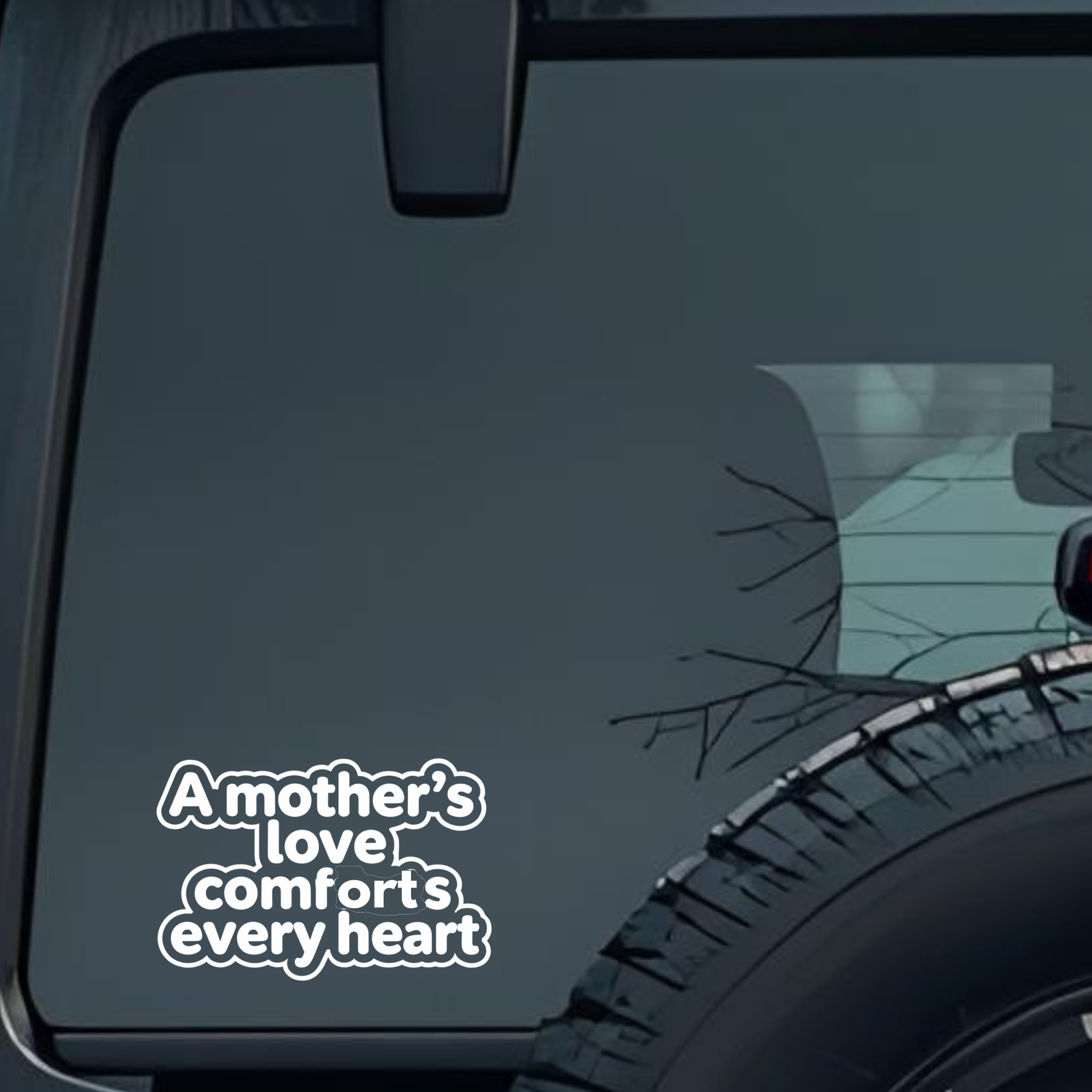 a Mother's Love Comforts Every Heart Large 6 inch Premium Decal Sticker For Car Bumper Window Rear W