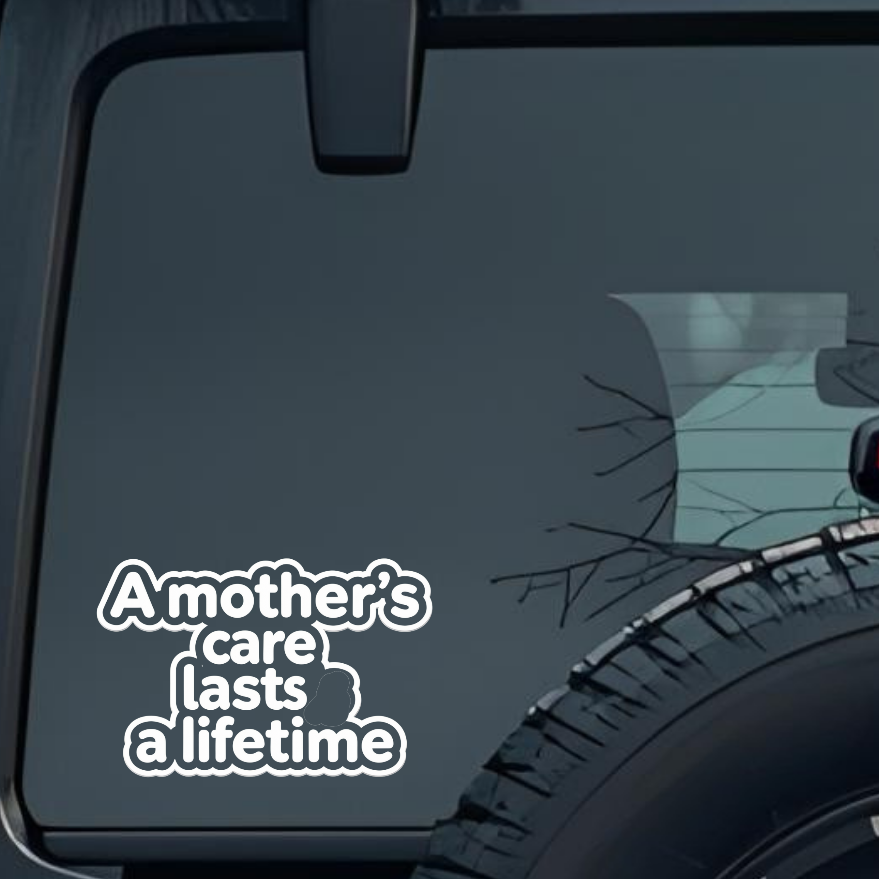 a Mother's Care Lasts a Lifetime Large 6 inch Premium Decal Sticker For Car Bumper Window Rear Winds