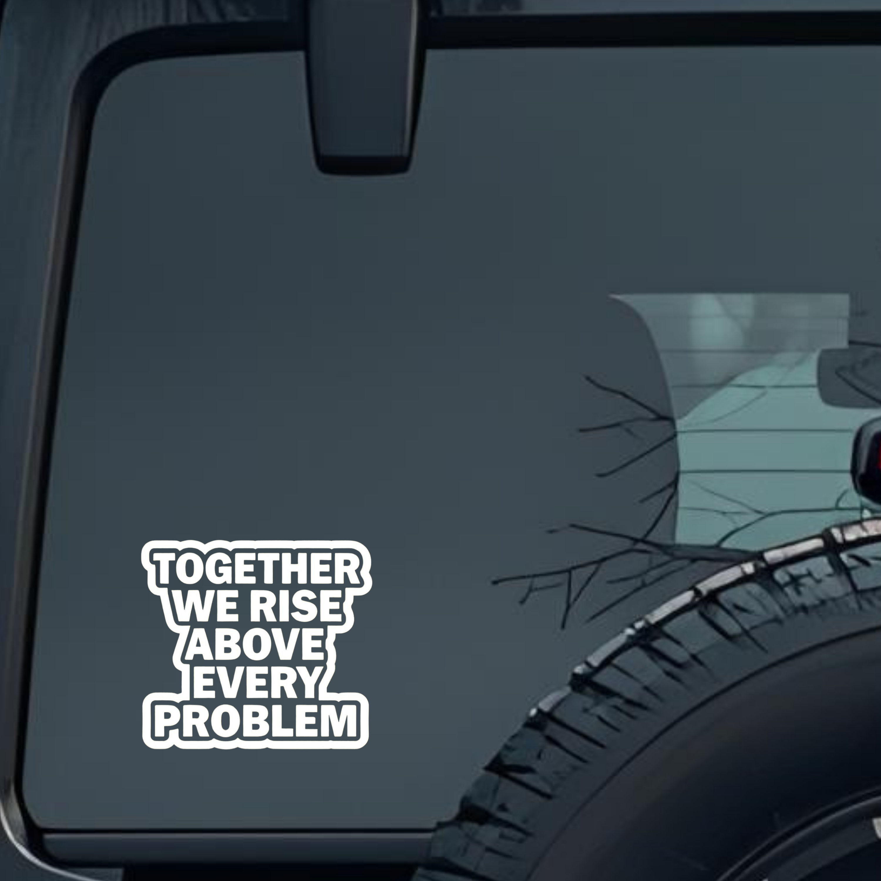 Together We Rise Above Every Problem Large 6 inch Premium Decal Sticker For Car Bumper Window Rear W