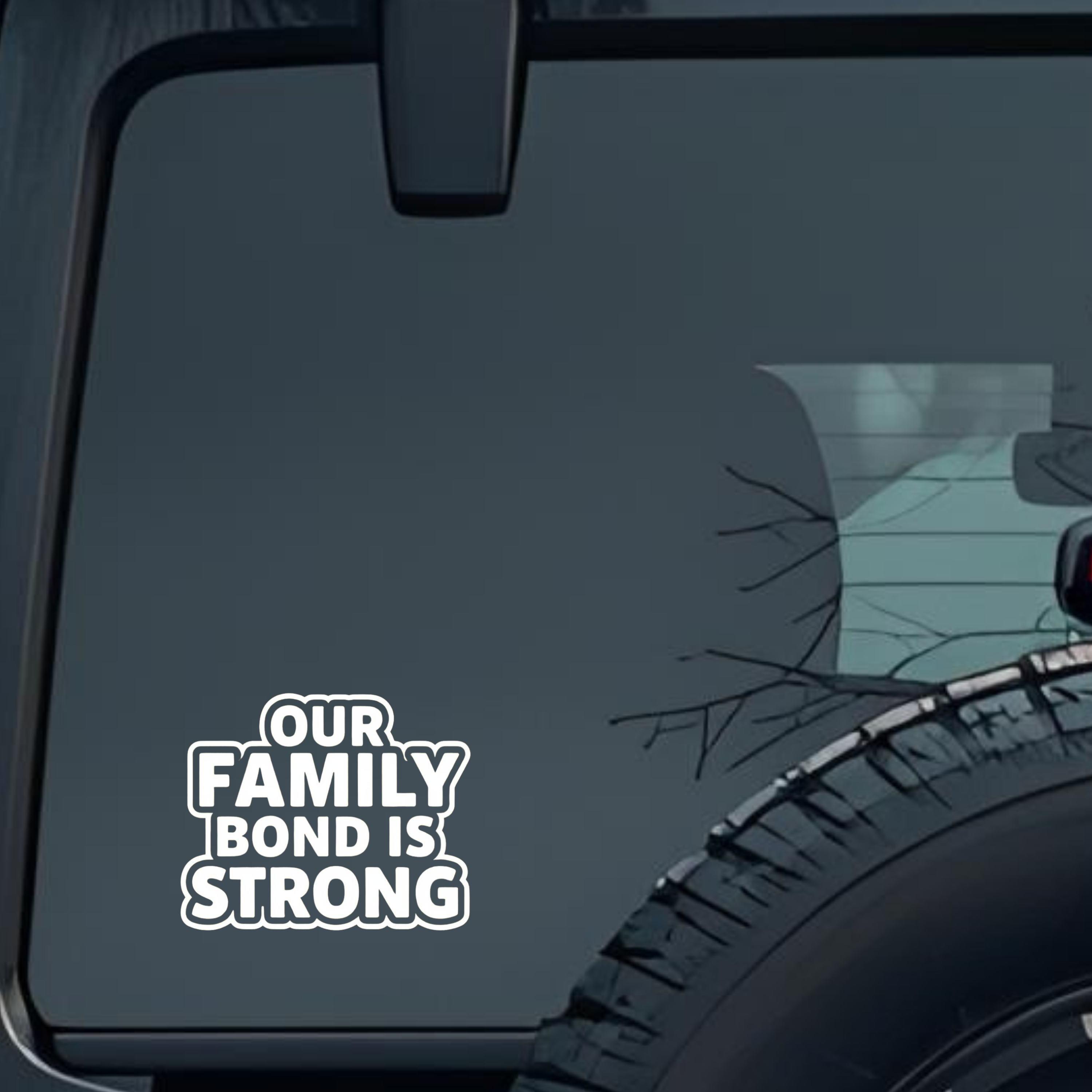 Our Family Bond Is Strong Large 6 inch Premium Decal Sticker For Car Bumper Window Rear Windshield S