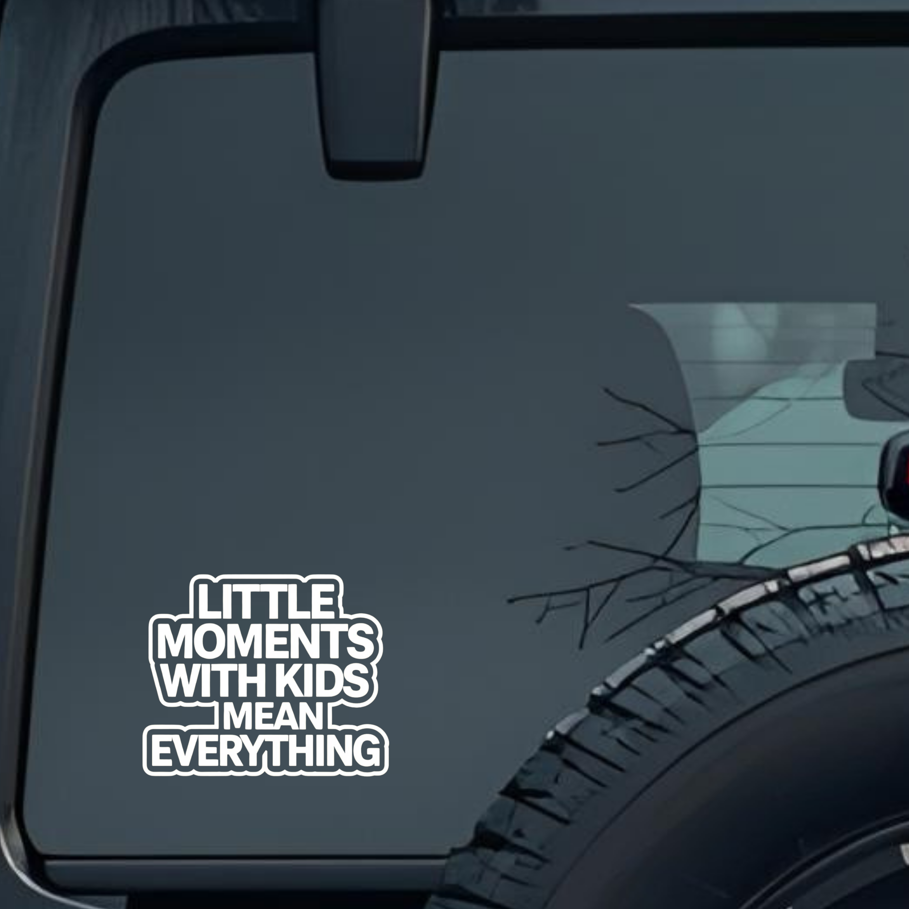 Little Moments with Kids with Kids Mean Everything Large 6 inch Premium Decal Sticker For Car Bumper