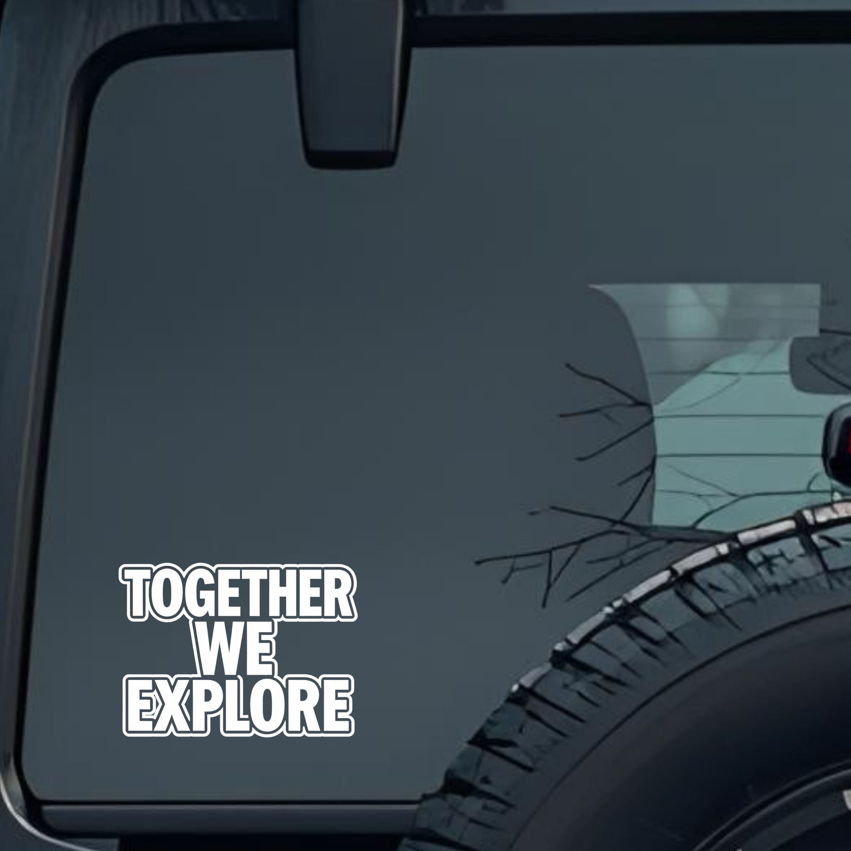 Together We Explore Large 6 inch Premium Decal Sticker For Car Bumper Window Rear Windshield Sticker