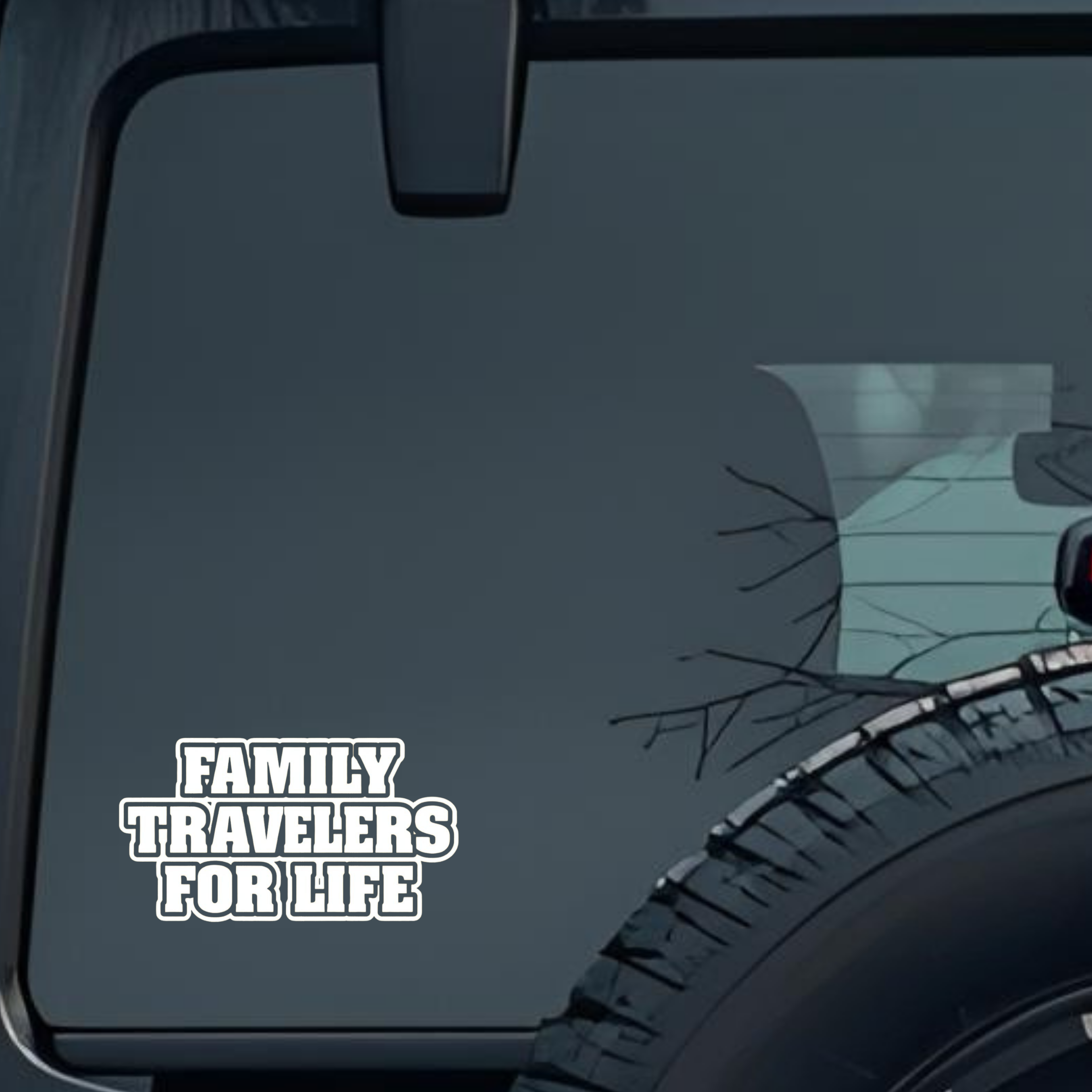 Family Travelers for Life Large 6 inch Premium Decal Sticker For Car Bumper Window Rear Windshield S