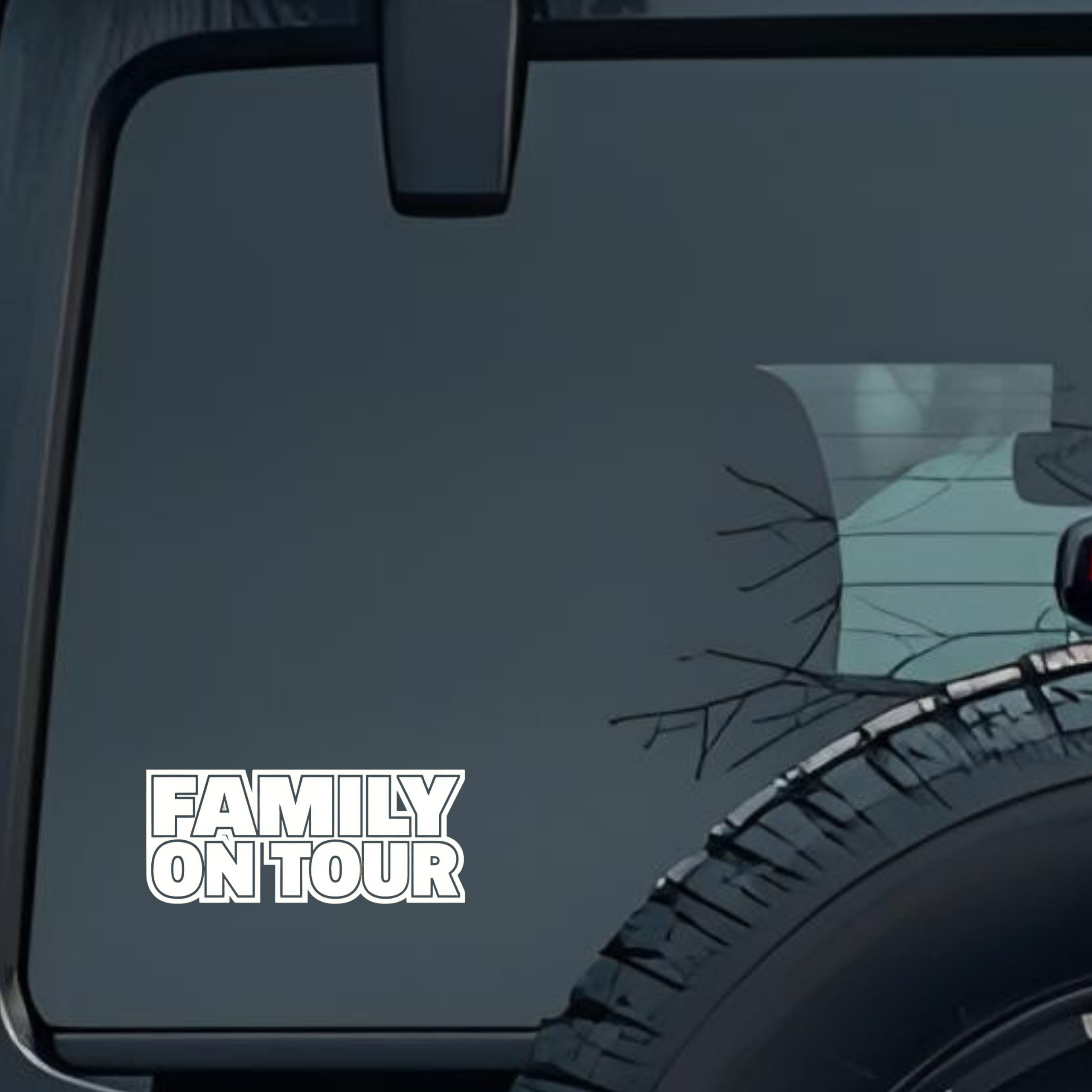 Family on Tour Large 6 inch Premium Decal Sticker For Car Bumper Window Rear Windshield Stickers, Wa