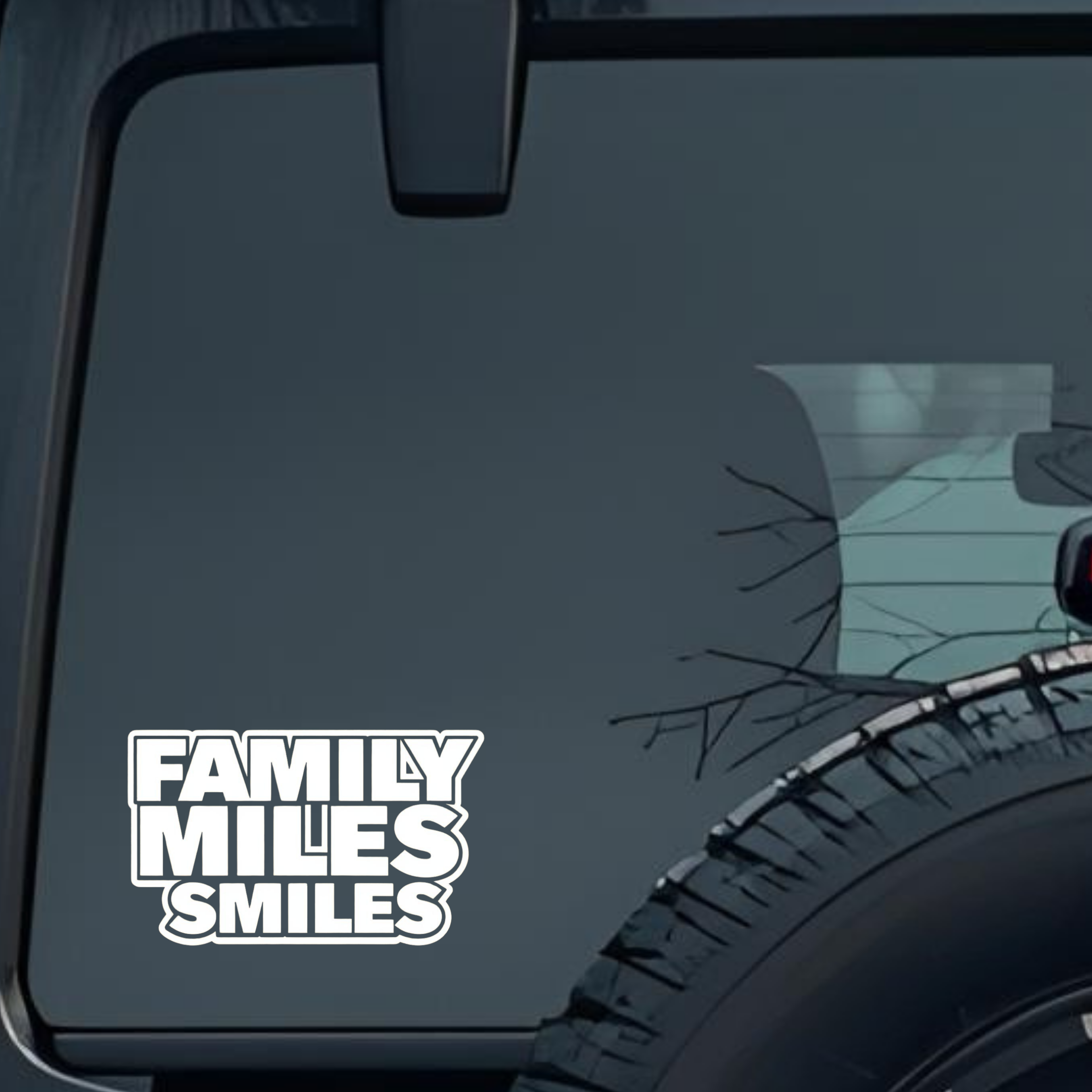 Family Miles Smiles Large 6 inch Premium Decal Sticker For Car Bumper Window Rear Windshield Sticker