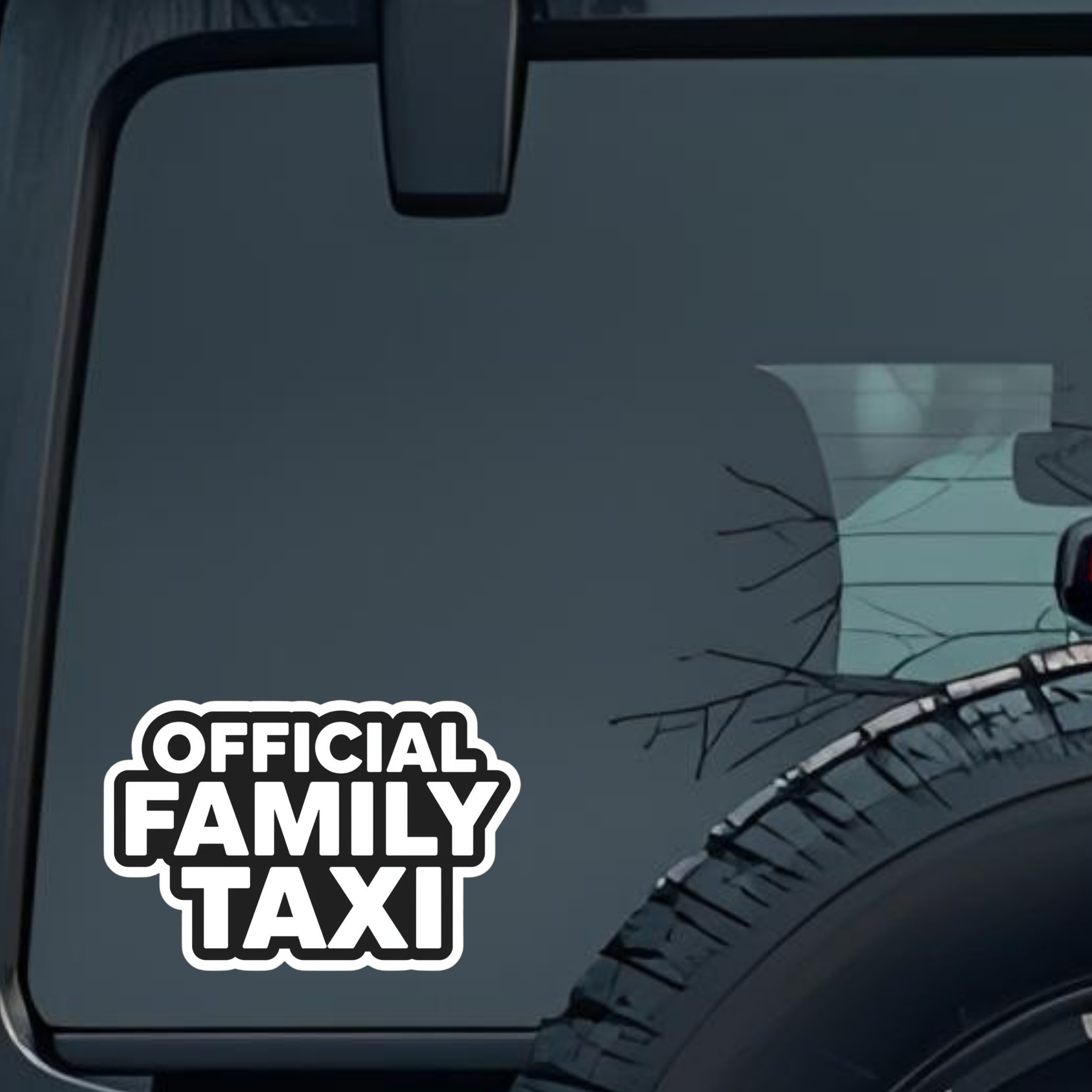 Official Family Taxi Large 6 inch Premium Decal Sticker For Car Bumper Window Rear Windshield Sticke