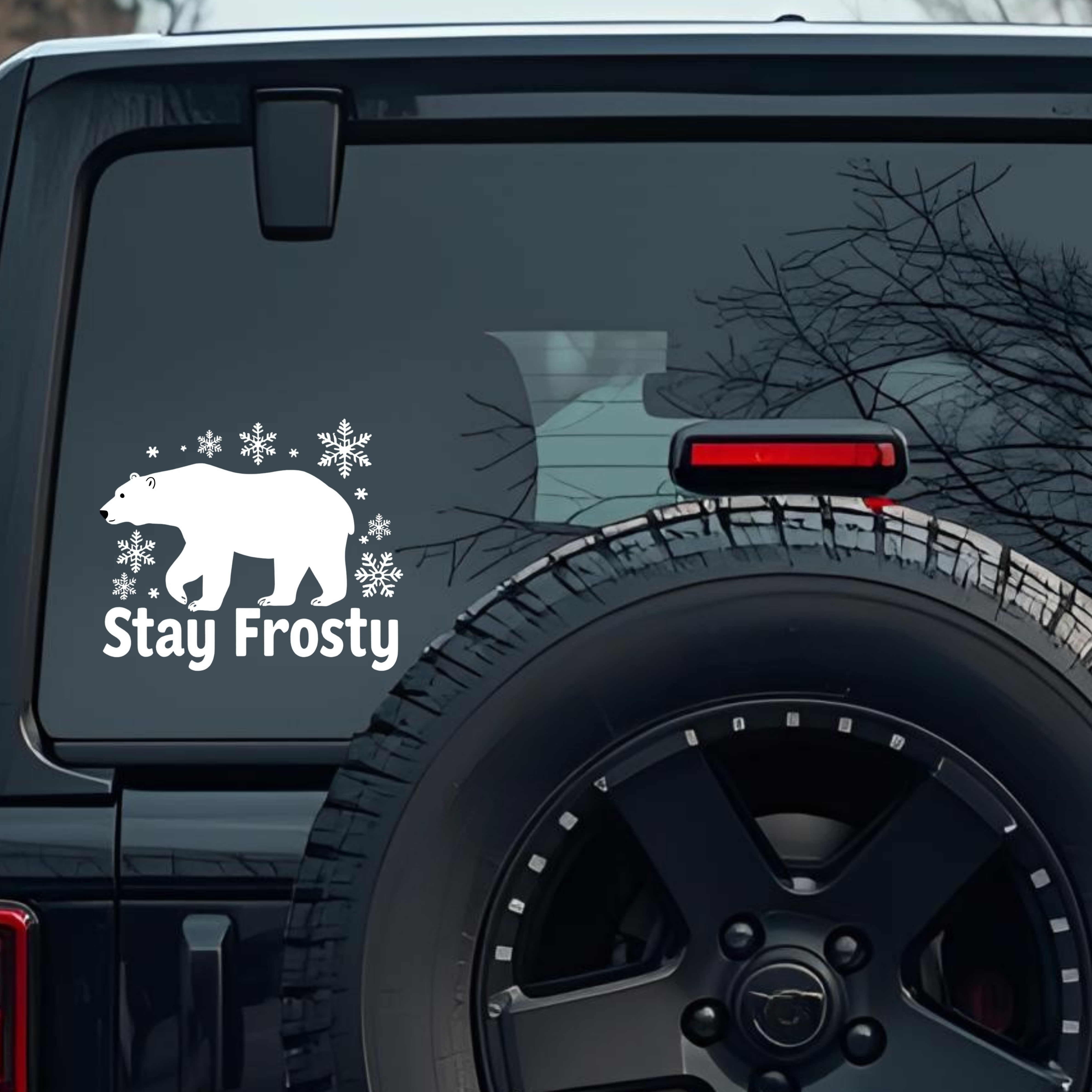 Stay Frosty Large 6 inch Premium Decal Sticker For Car Bumper Window Rear Windshield Stickers, Warni