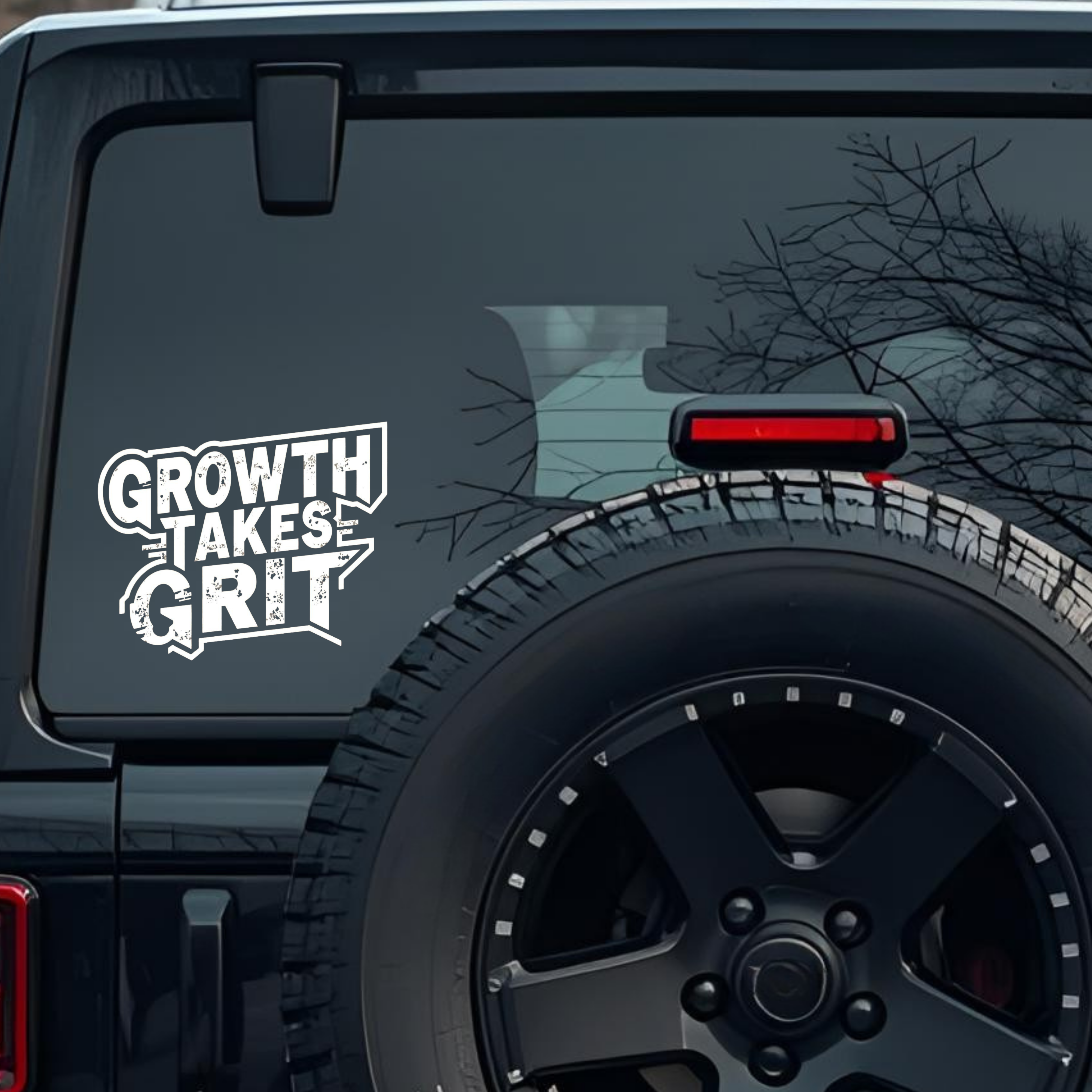 Growth Takes Grit Large 6 inch Premium Decal Sticker For Car Bumper Window Rear Windshield Stickers,