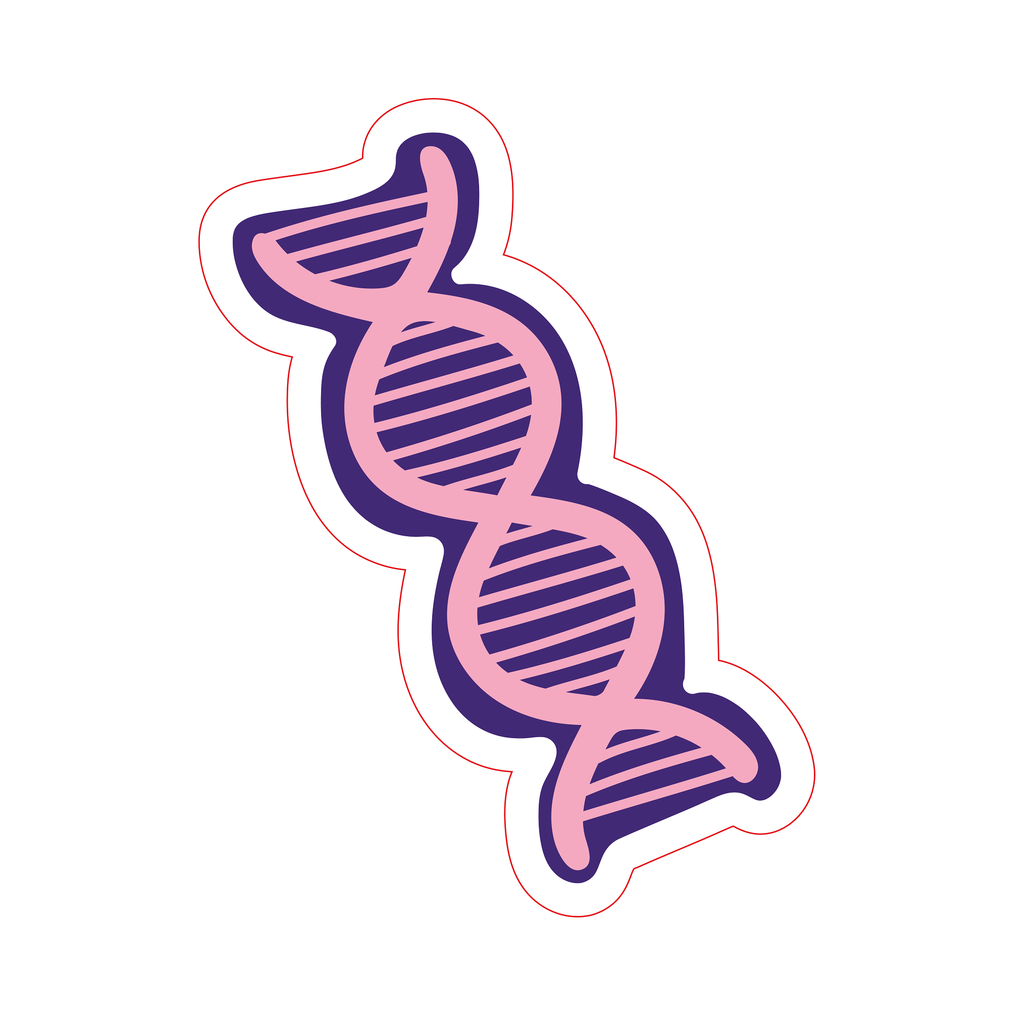 Inspirational Quote "Pink and Blue DNA Molecule" Motivational Sticker Vinyl Decal Motivation Stickers- 5" Vinyl Sticker Waterproof