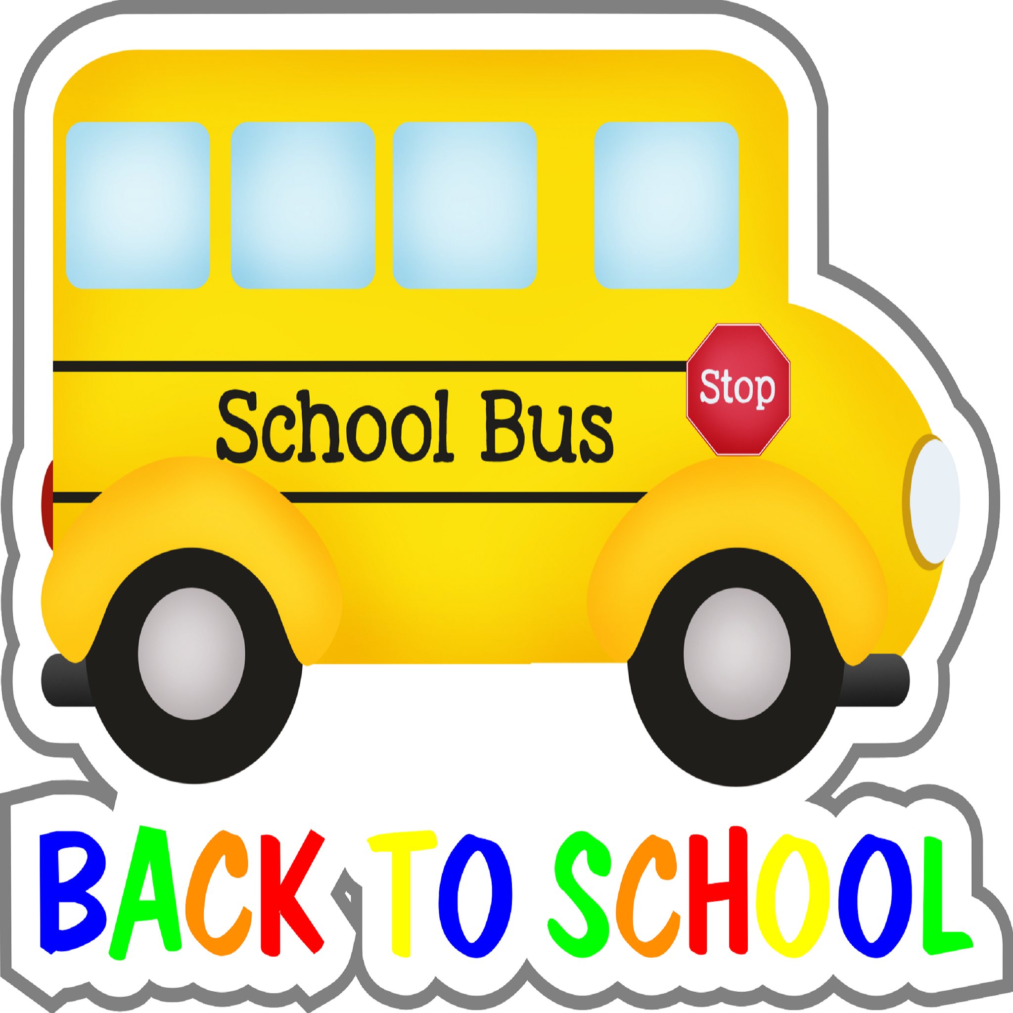 Inspirational Quote "School Bus Back to School" Motivational Sticker Vinyl Decal Motivation Stickers- 5" Vinyl Sticker Waterproof