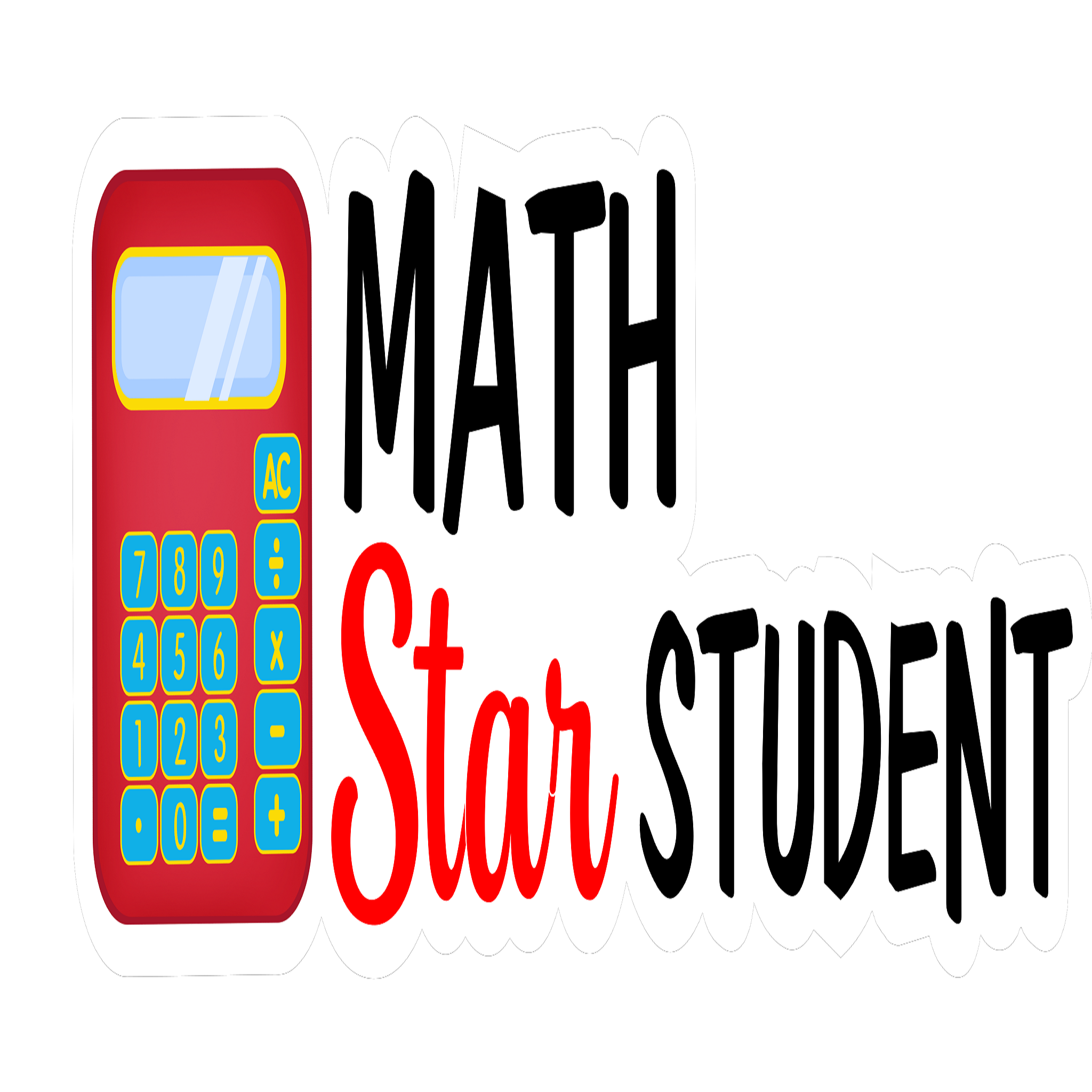 Inspirational Quote "Math Star Students" Motivational Sticker Vinyl Decal Motivation Stickers- 5" Vinyl Sticker Waterproof
