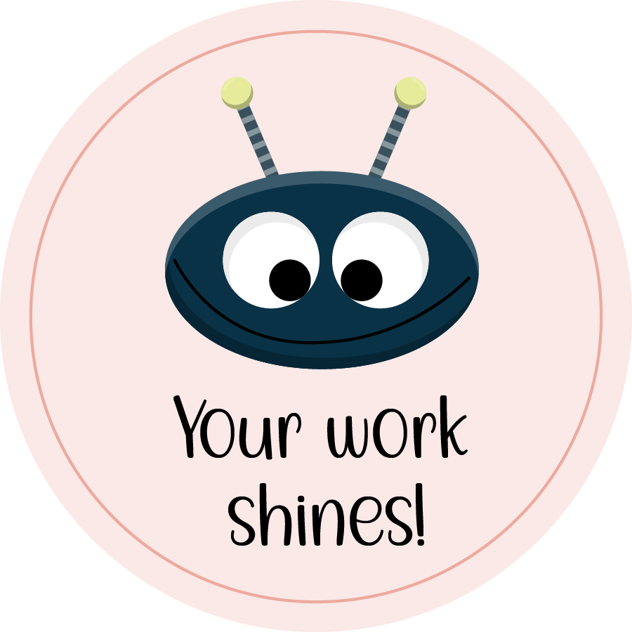 Inspirational Quote "Your Work Shines! Sticker" Motivational Sticker Vinyl Decal Motivation Stickers- 5" Vinyl Sticker Waterproof
