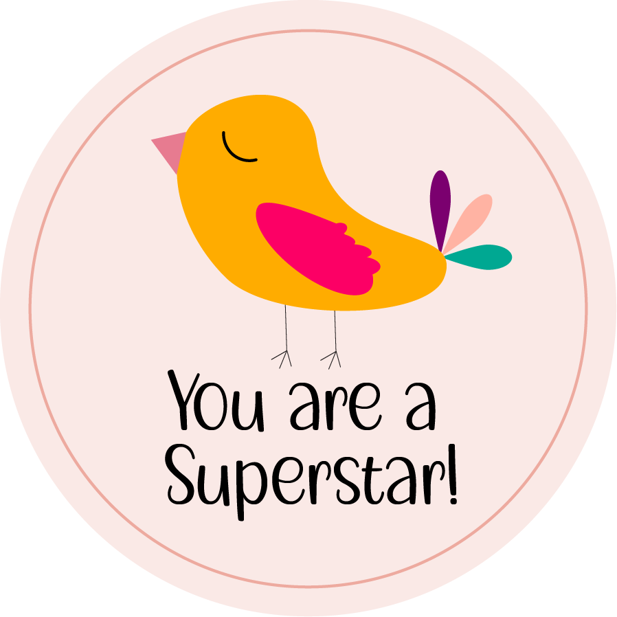 Inspirational Quote "You are A Superstar! Sticker" Motivational Sticker Vinyl Decal Motivation Stickers- 5" Vinyl Sticker Waterproof