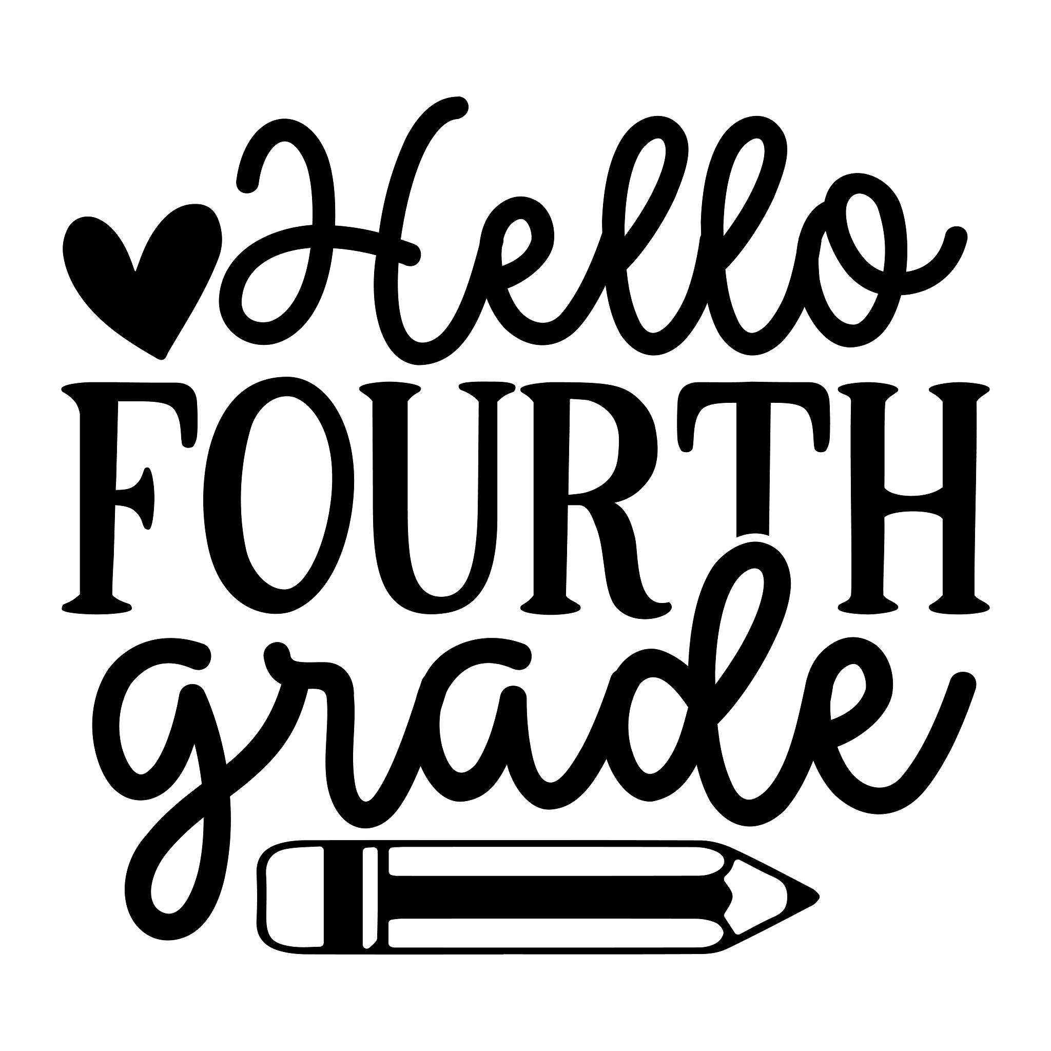 Inspirational Quote "Hello Fourth Grade Sticker" Motivational Sticker Vinyl Decal Motivation Stickers- 5" Vinyl Sticker Waterproof