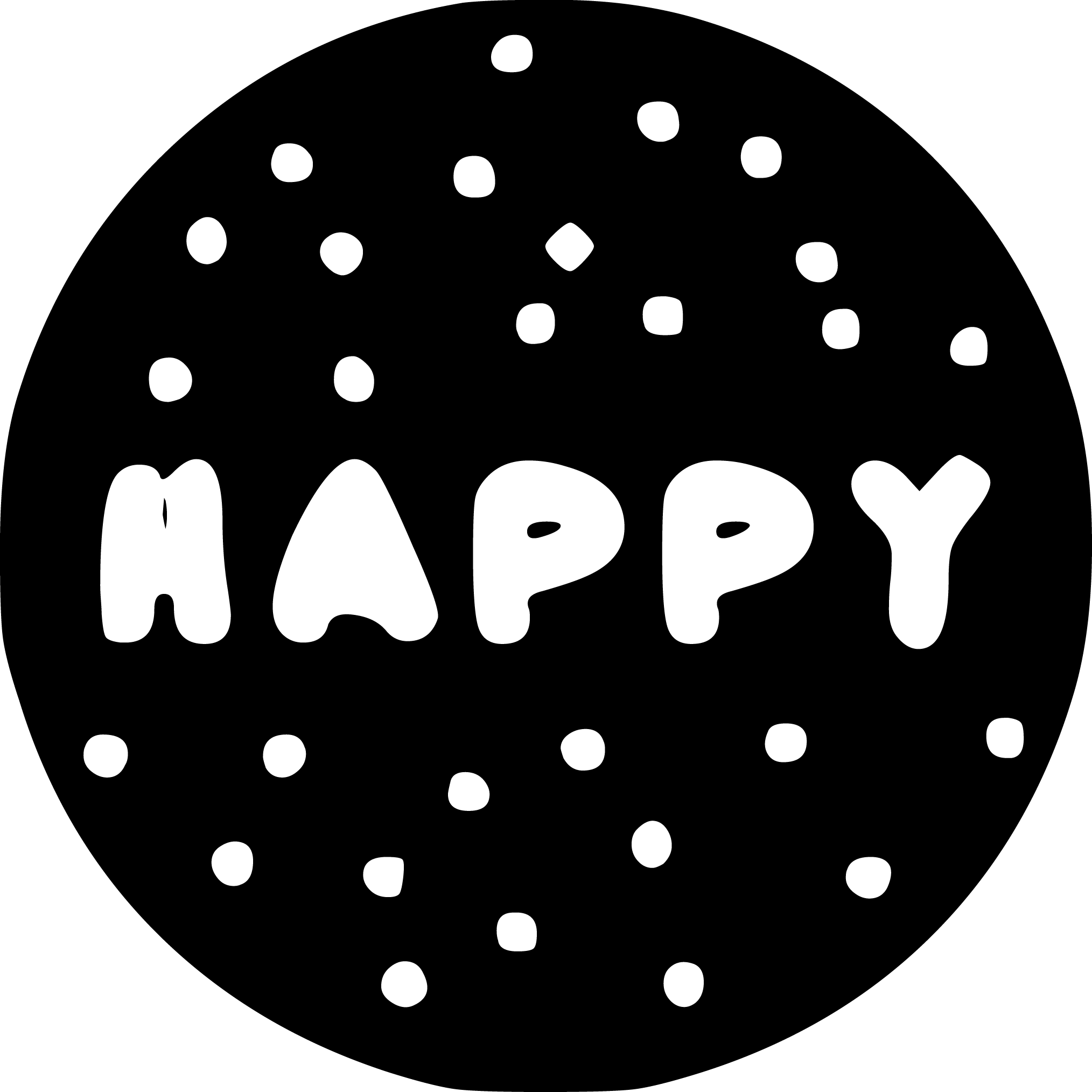 Inspirational Quote - "Happy" Motivational Sticker Vinyl Decal Motivation Stickers - 5" Vinyl Sticker Waterproof.