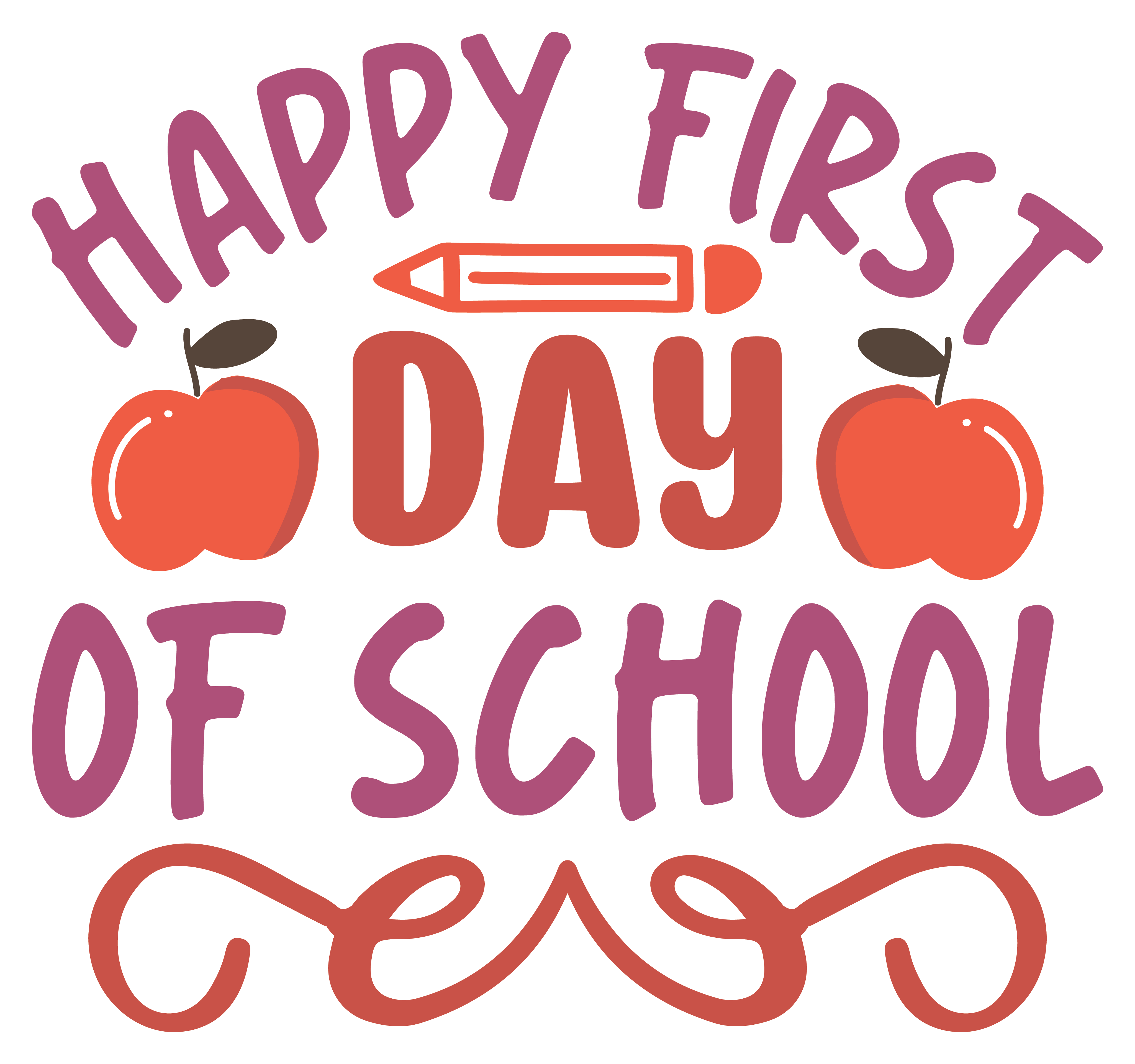 Inspirational Quote "Happy First Day of School" Motivational Sticker Vinyl Decal Motivation Stickers- 5" Vinyl Sticker Waterproof