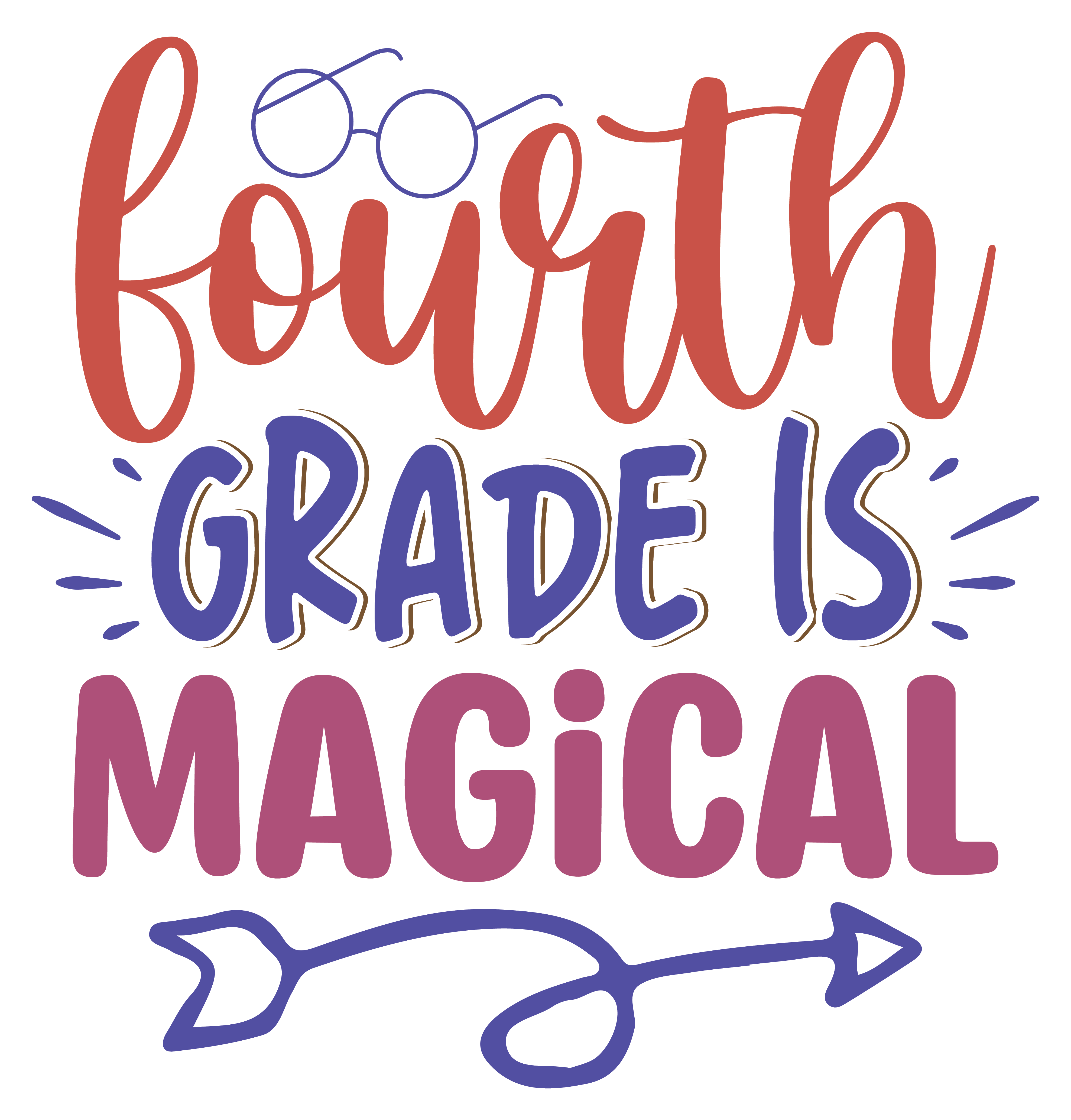 Inspirational Quote "Forth Grade is Magical" Motivational Sticker Vinyl Decal Motivation Stickers- 5" Vinyl Sticker Waterproof