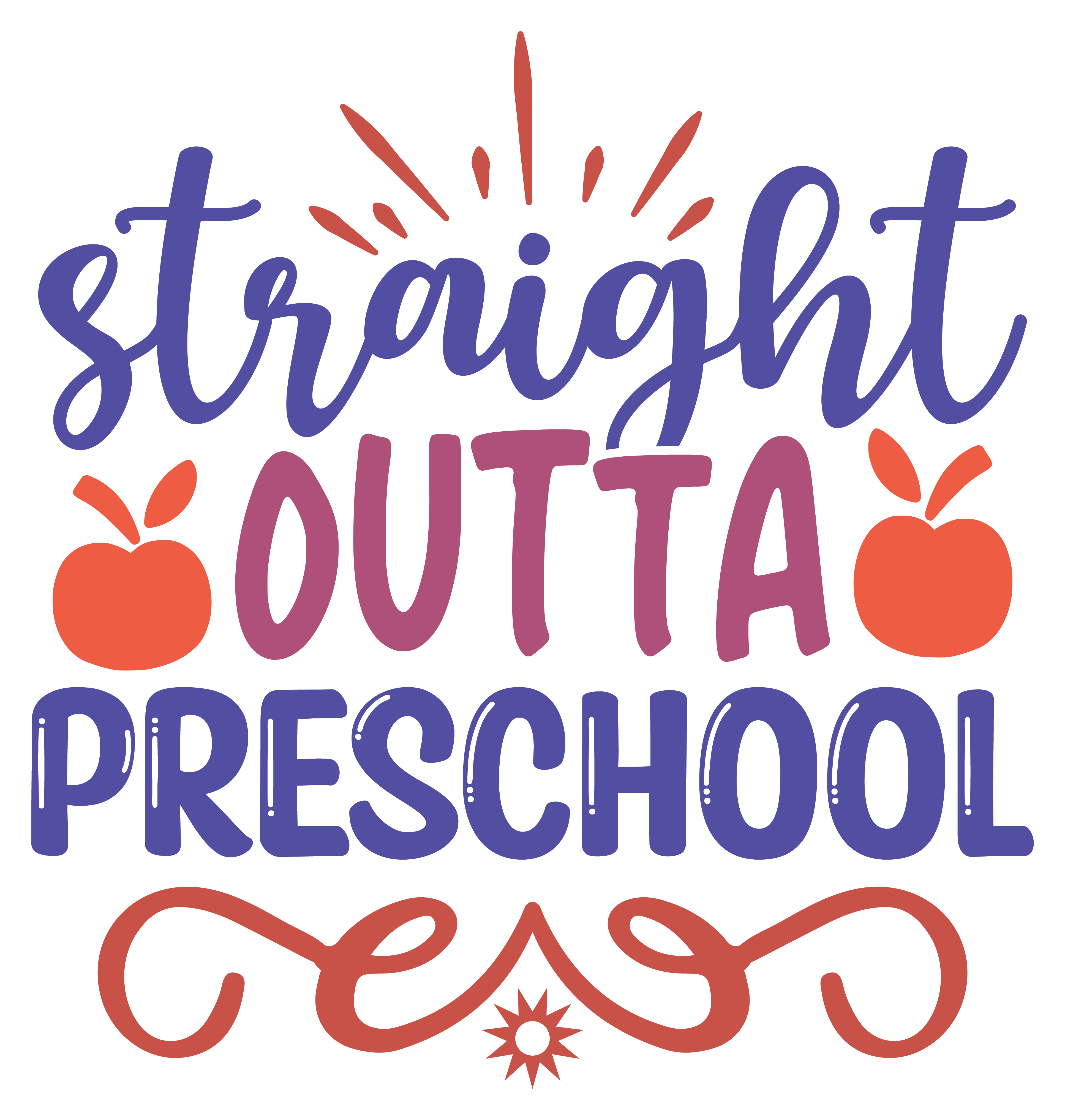 Inspirational Quote "Straight Outta Preschool" Motivational Sticker Vinyl Decal Motivation Stickers- 5" Vinyl Sticker Waterproof