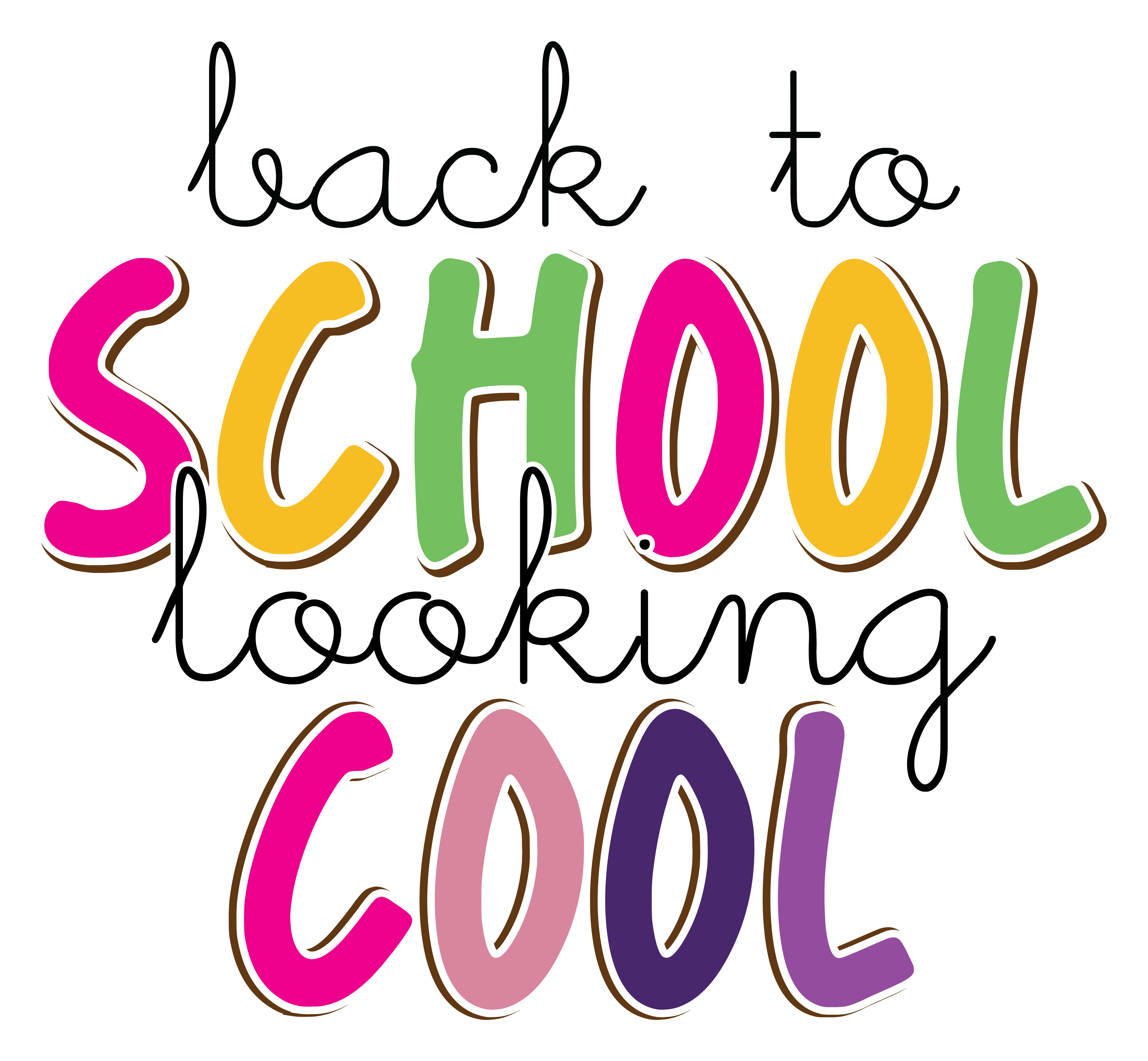 Inspirational Quote "Back to School Looking Cool - Sticker" Motivational Sticker Vinyl Decal Motivation Stickers- 5" Vinyl Sticker Waterproof
