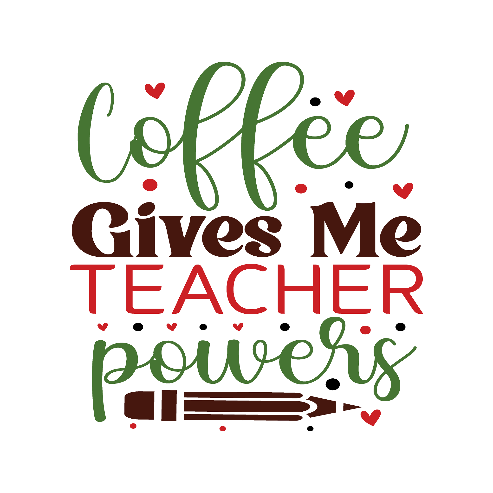 Inspirational Quote - "Coffee Gives Me Teacher Powers" Motivational Sticker Vinyl Decal Motivation Stickers - 5" Vinyl Sticker Waterproof.