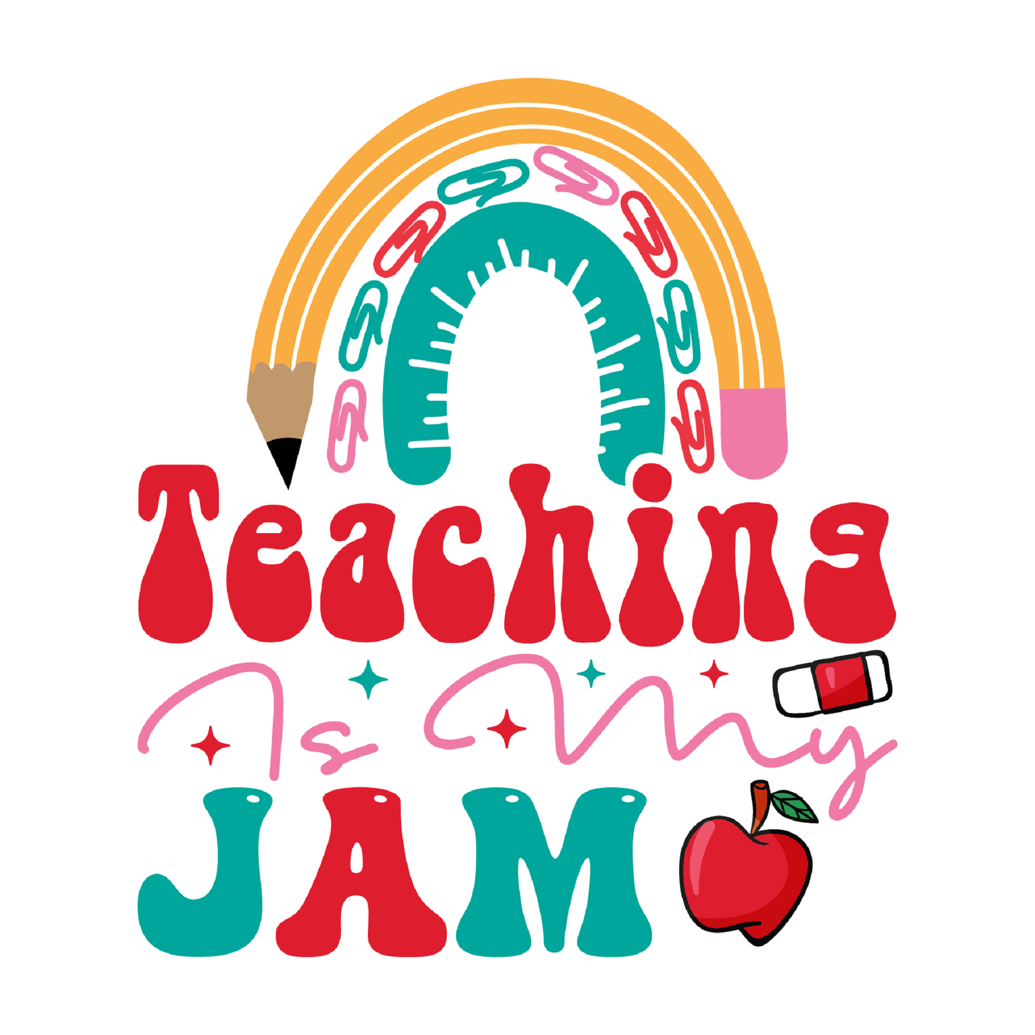 Inspirational Quote "Teaching is My Jam - Icon" Motivational Sticker Vinyl Decal Motivation Stickers- 5" Vinyl Sticker Waterproof