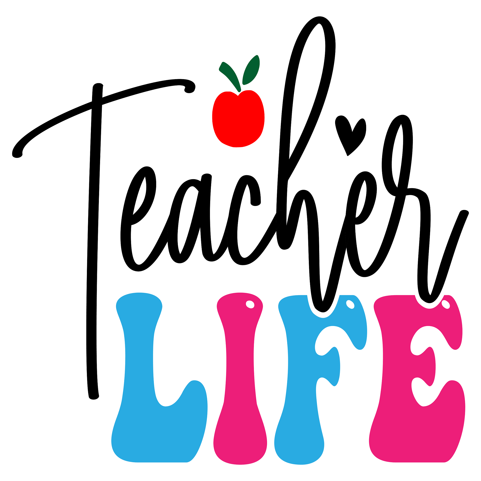 Inspirational Quote "Teacher Life Sticker" Motivational Sticker Vinyl Decal Motivation Stickers- 5" Vinyl Sticker Waterproof
