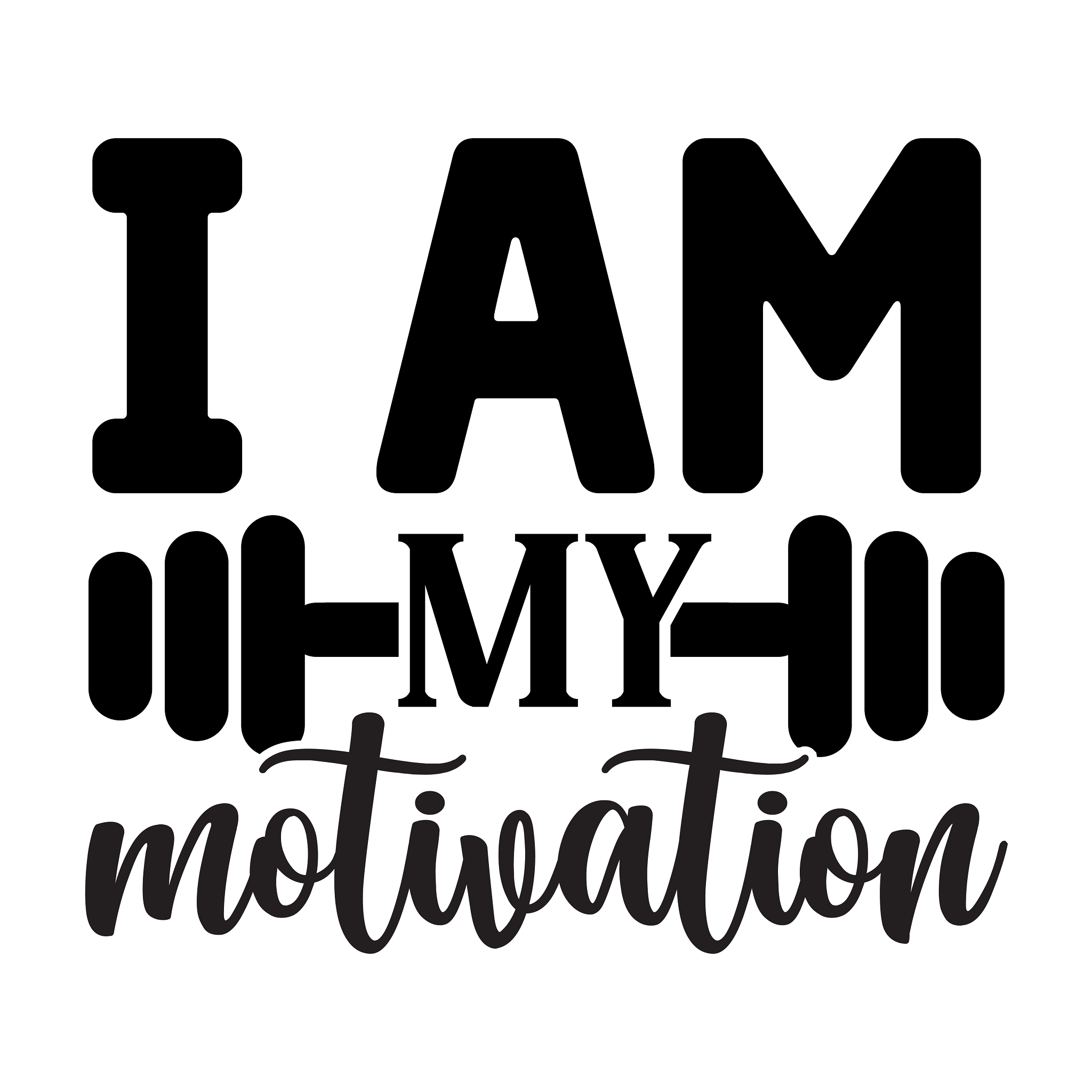 Inspirational Quote I Am My Motivation Motivational Sticker Vinyl Decal Motivation Stickers- 5" Vinyl Sticker Waterproof
